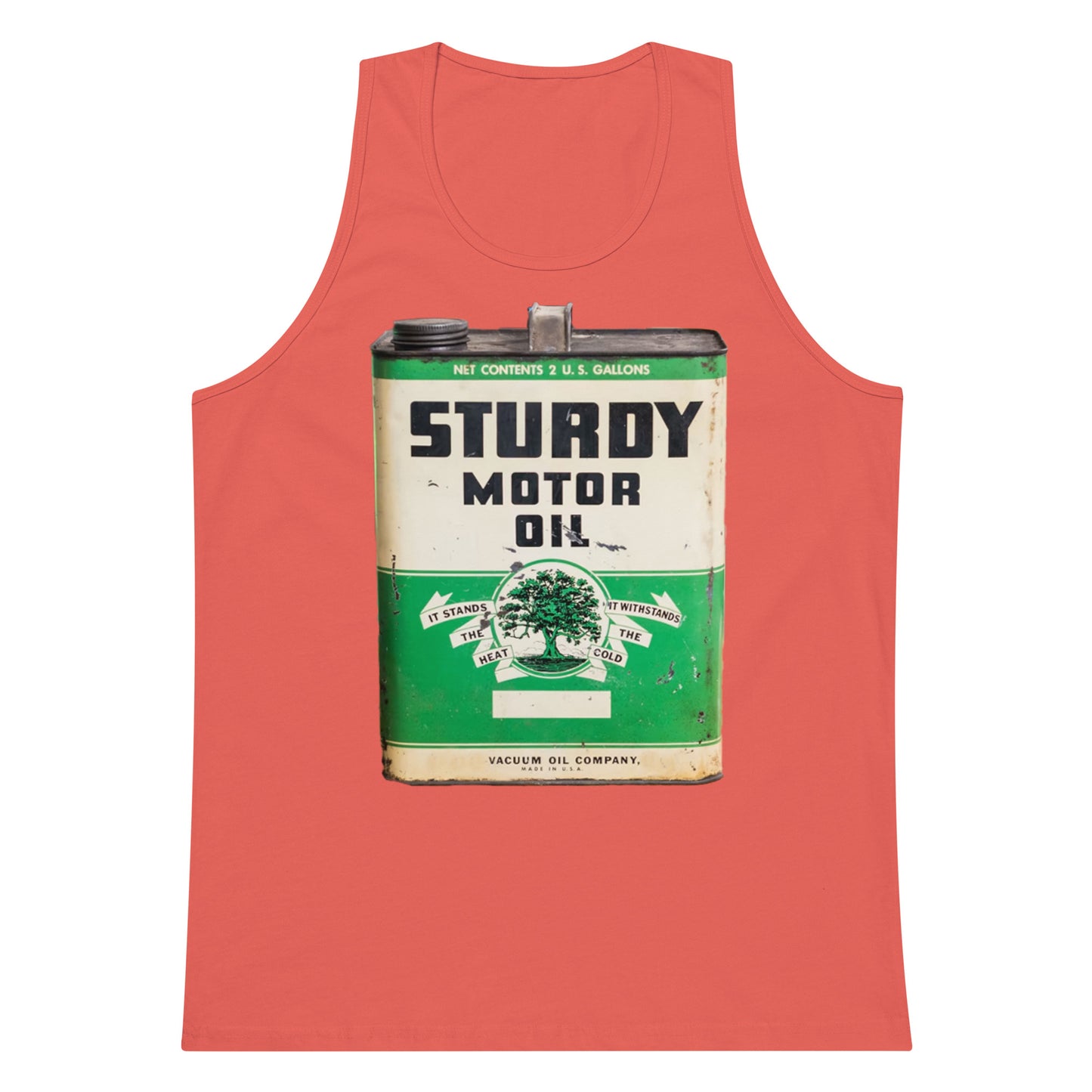 Vintage Sturdy Oil Can Patina Style Men’s premium tank top