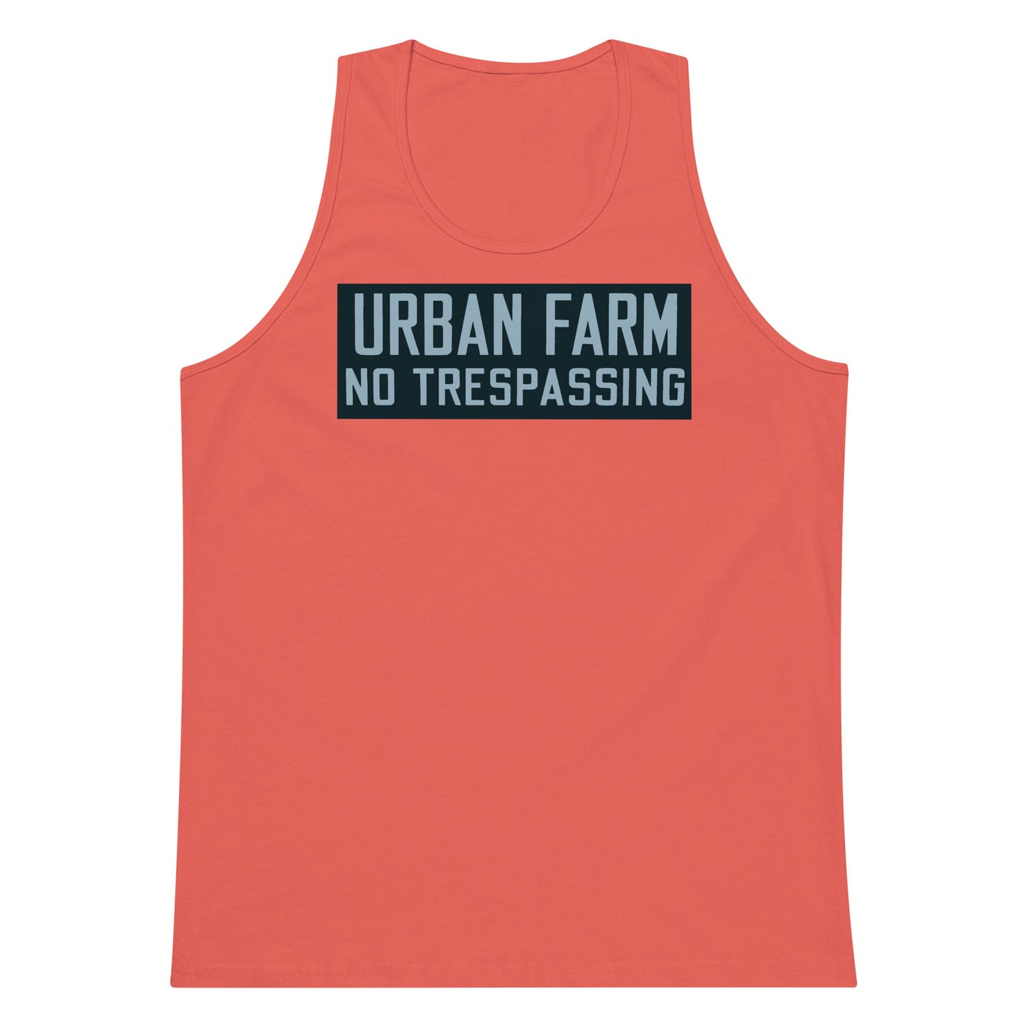 Retro Urban Farm Sign Porcelain Style Men’s premium tank top