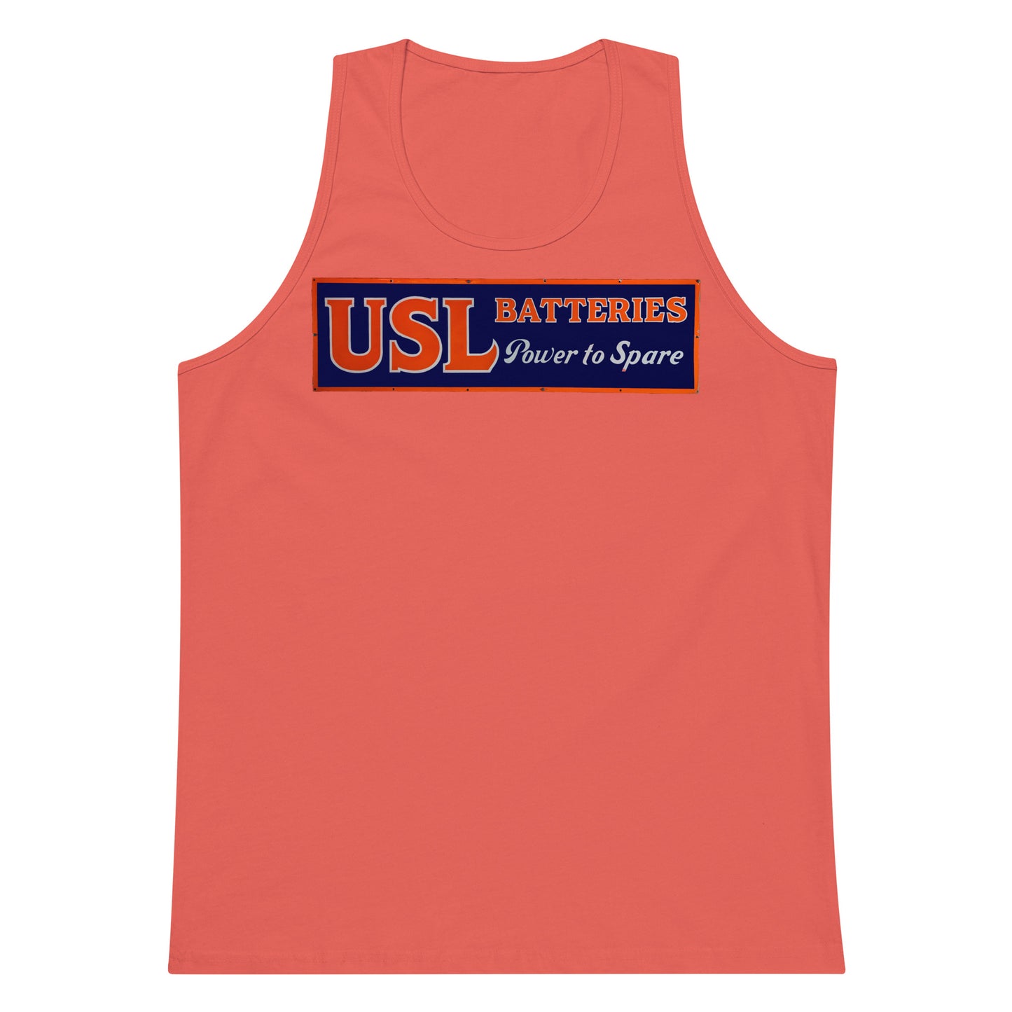 Retro USL Battery Tin Style Men’s premium tank top