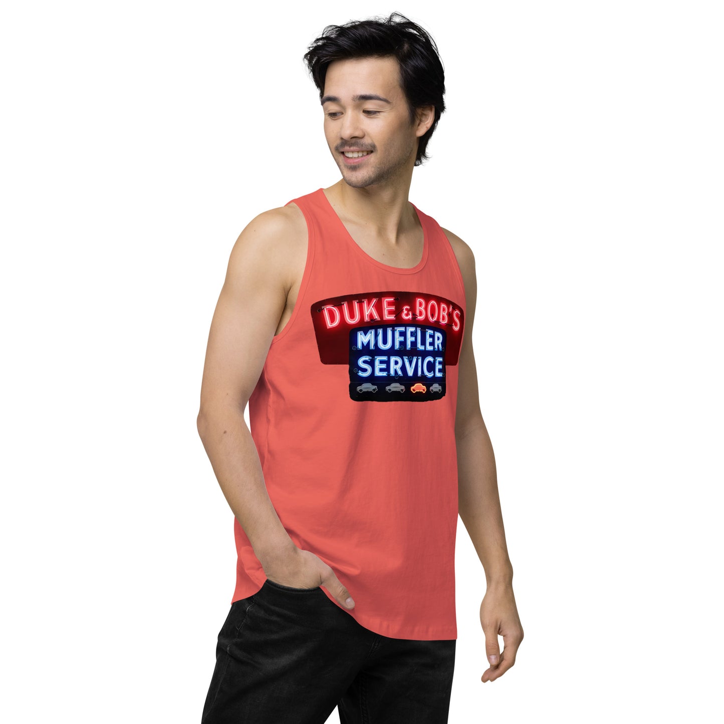 Duke + Bob Retro Neon Style Men’s premium tank top