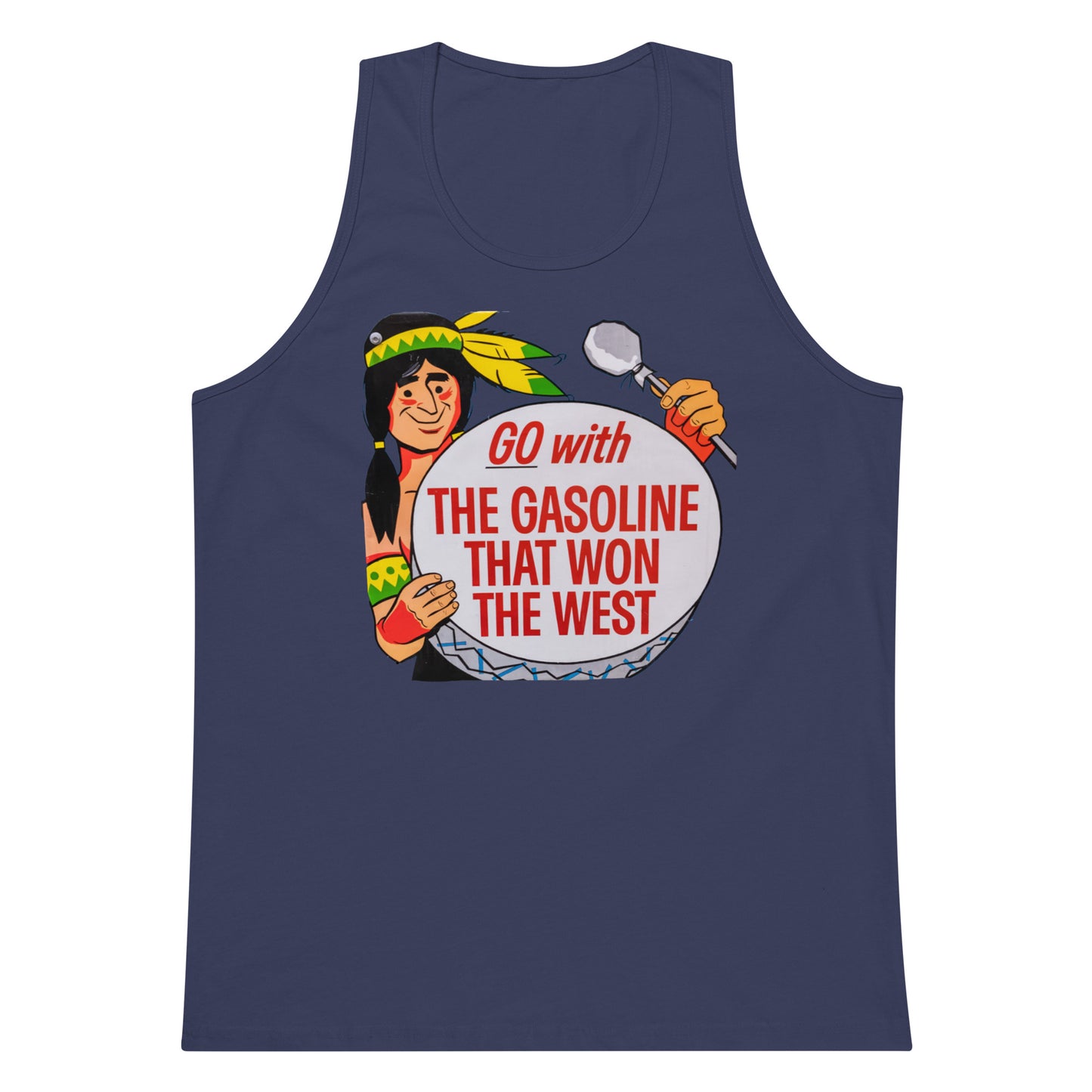 Vintage Road Art Gas Sign Men’s premium tank top