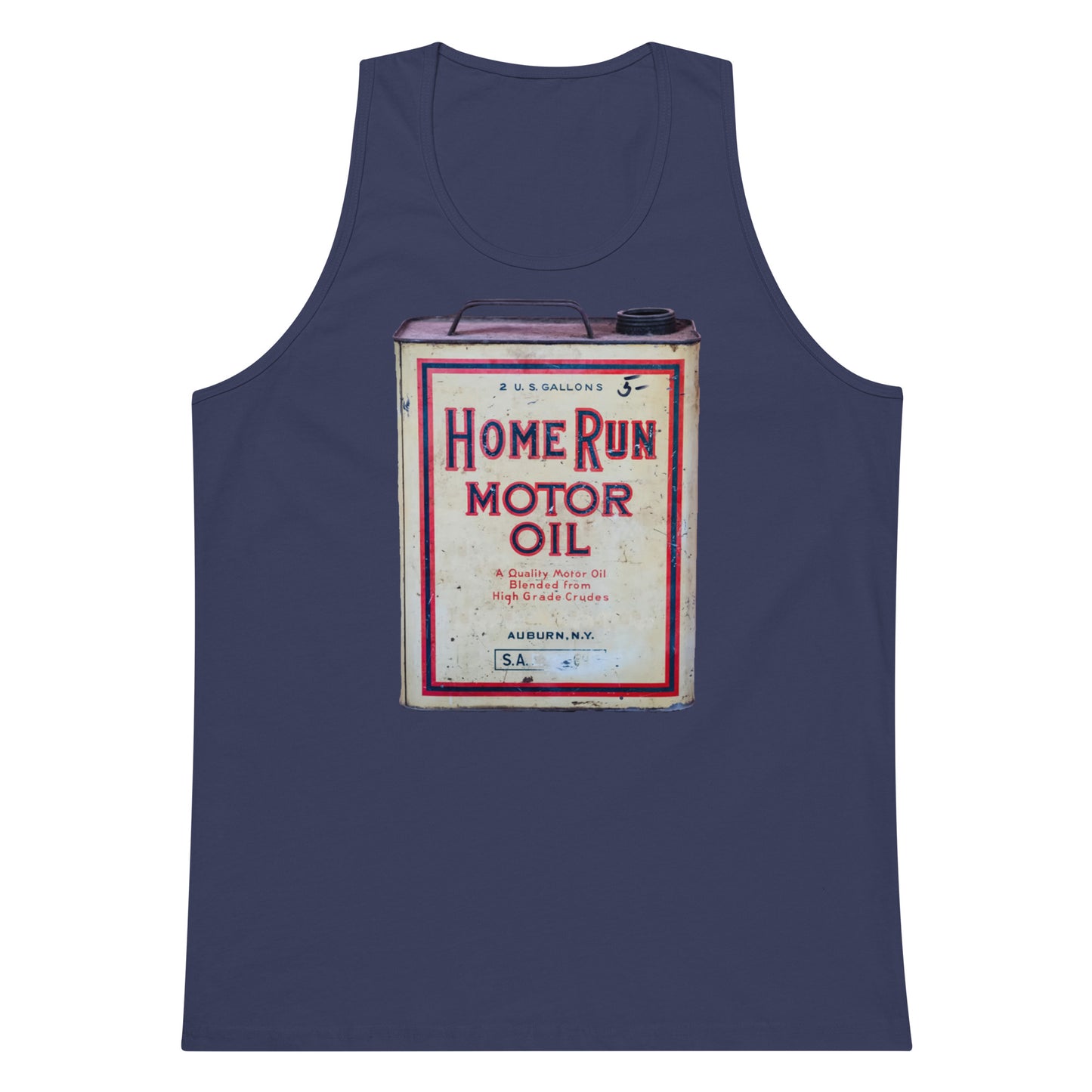 Vintage Home Run Oil Can Men’s premium tank top