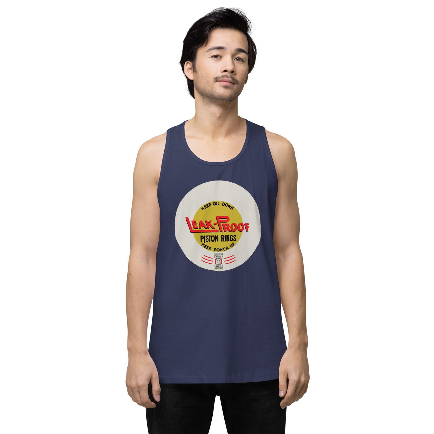 Leak-proof Vintage Oil Can Patina Style premium tank top