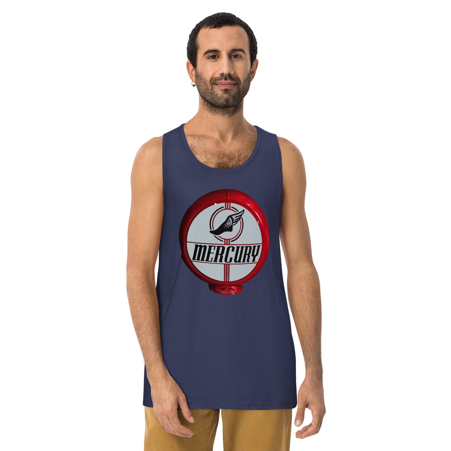 Retro Mercury Gas Globe Style Men’s premium tank top