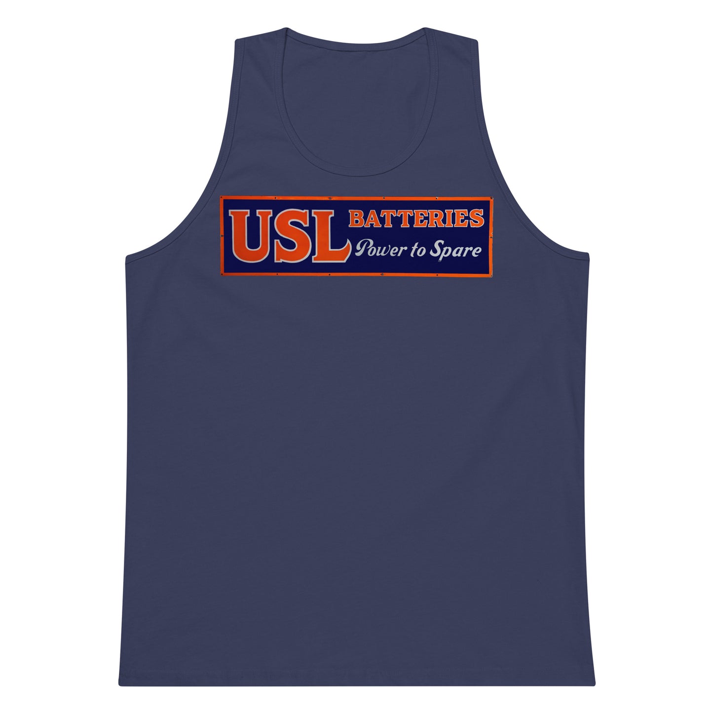 Retro USL Battery Tin Style Men’s premium tank top