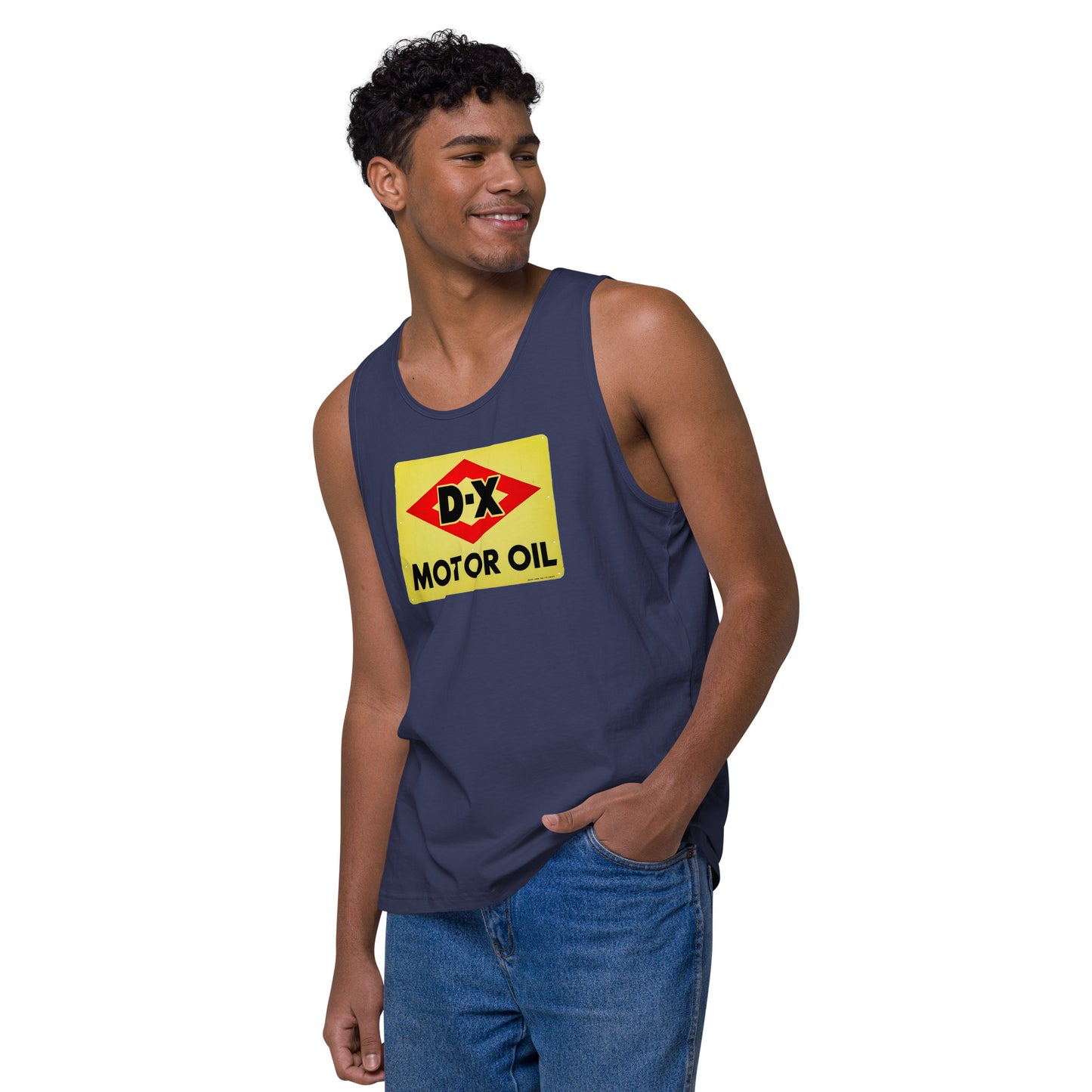 DX Oil Vintage Sign Style Men’s premium tank top