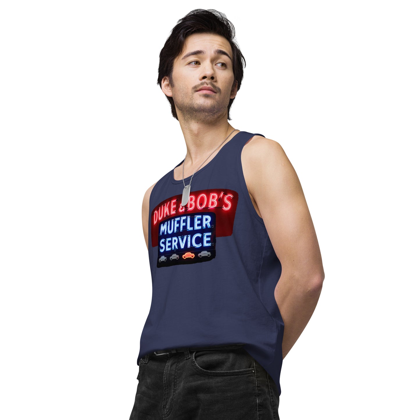 Duke + Bob Retro Neon Style Men’s premium tank top