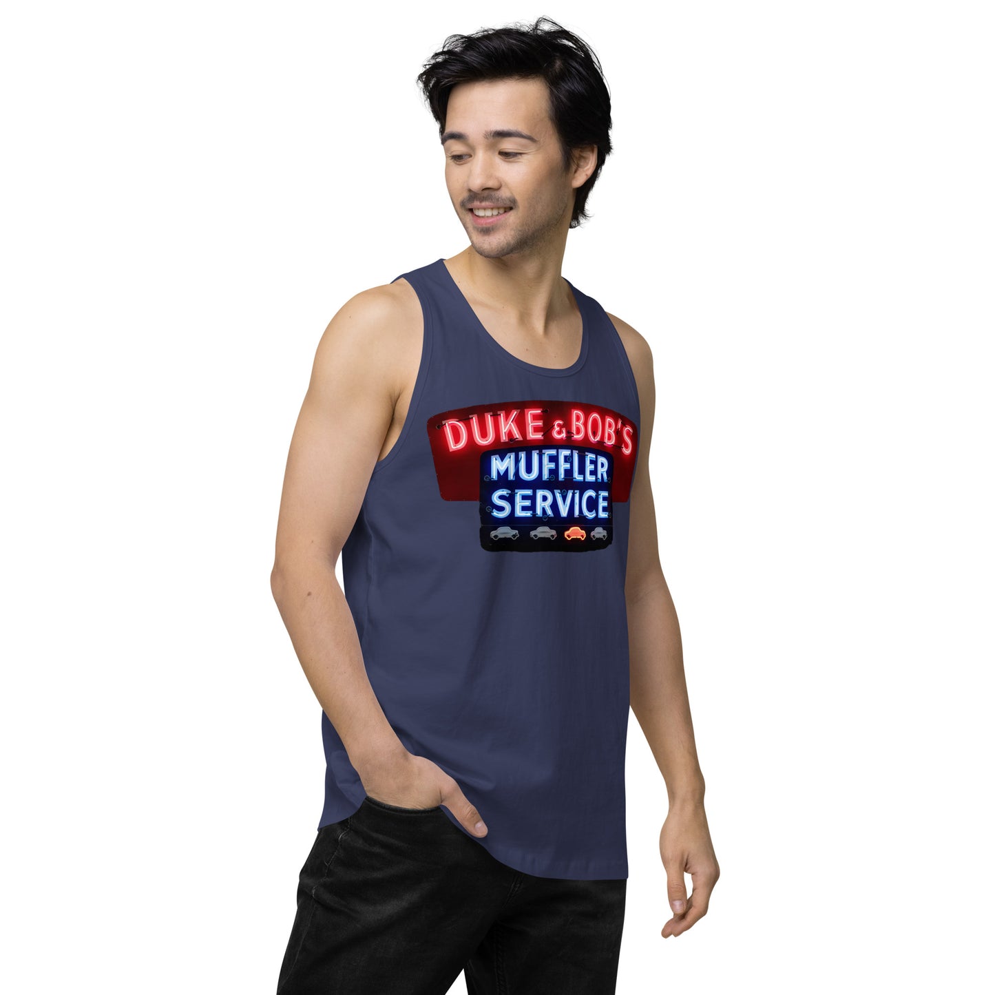 Duke + Bob Retro Neon Style Men’s premium tank top