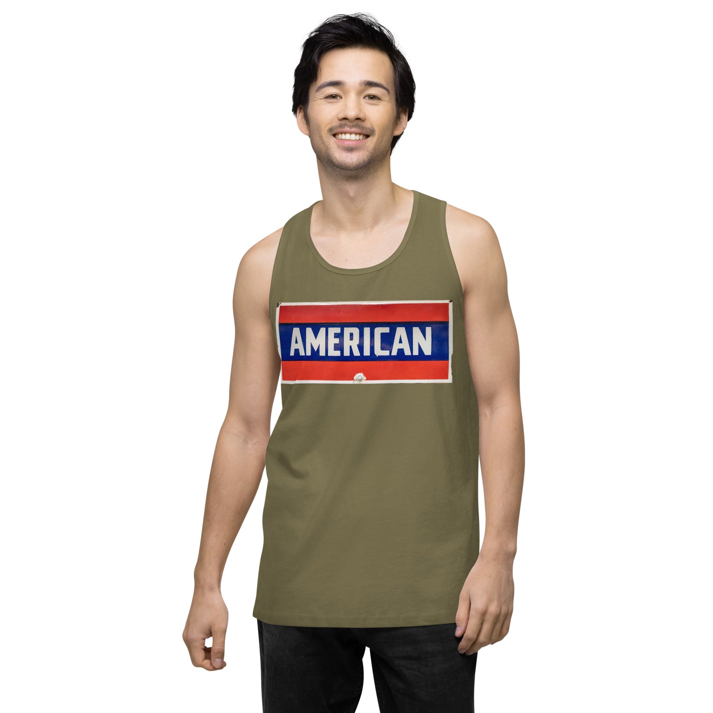 American Sign Porcelain Vintage Style Men’s premium tank top