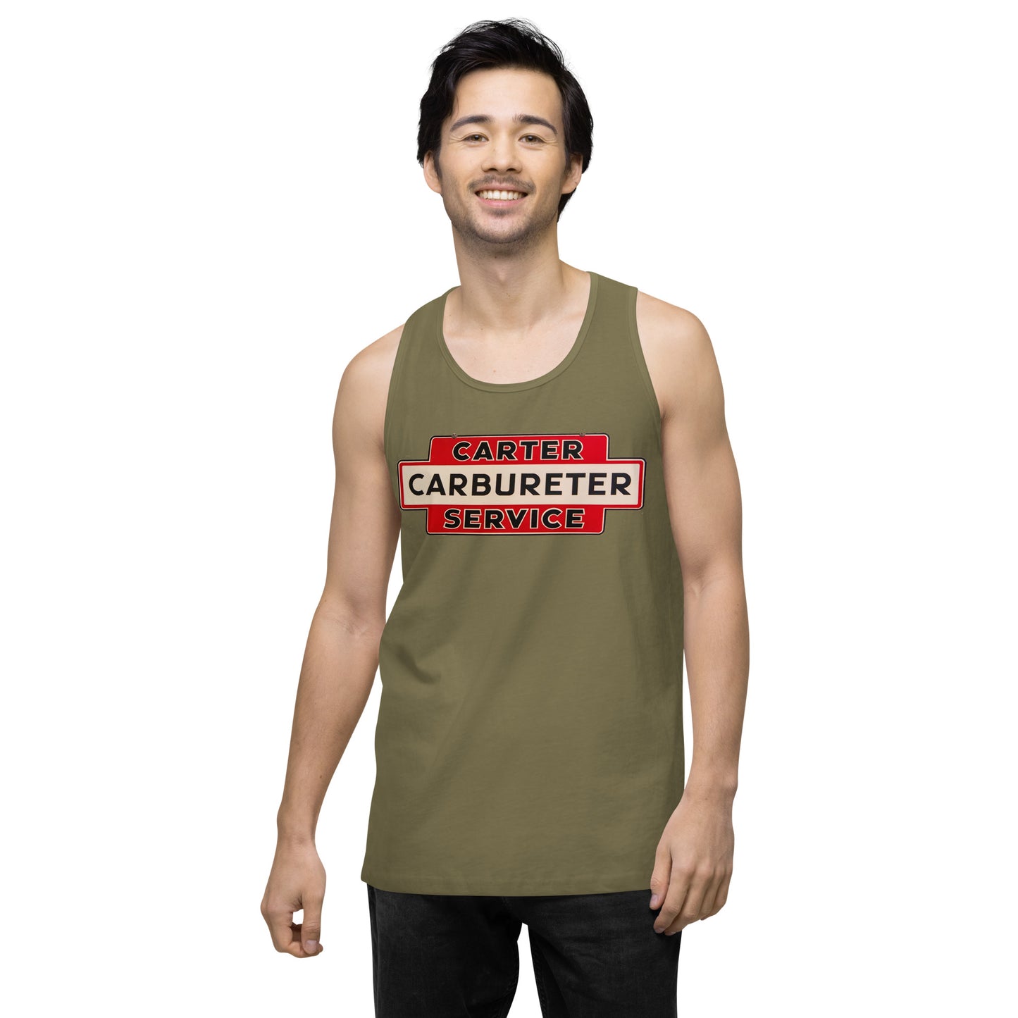 Carter Carbs Tin Style Shop Sign Men’s premium tank top