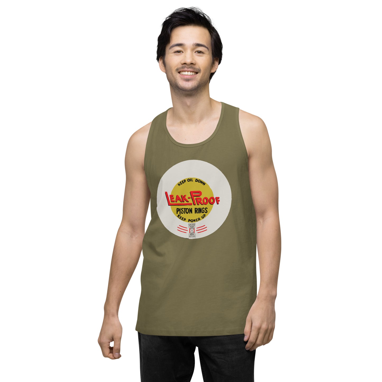 Leak-proof Vintage Oil Can Patina Style premium tank top