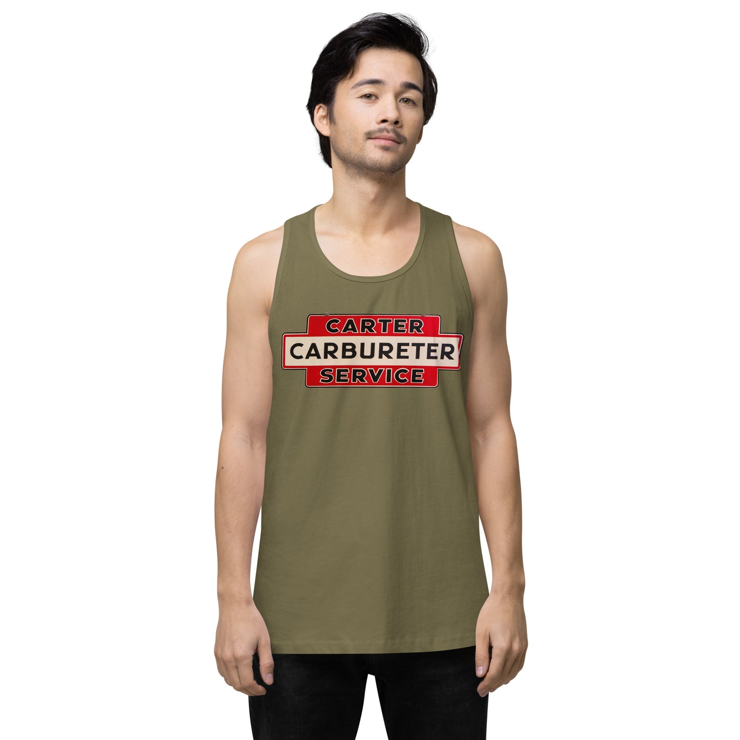 Carter Carbs Tin Style Shop Sign Men’s premium tank top