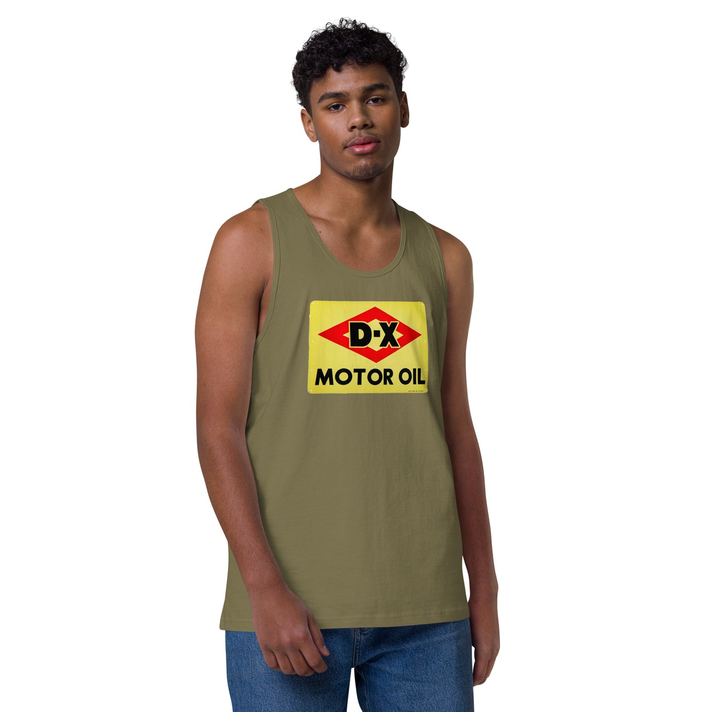 DX Oil Vintage Sign Style Men’s premium tank top