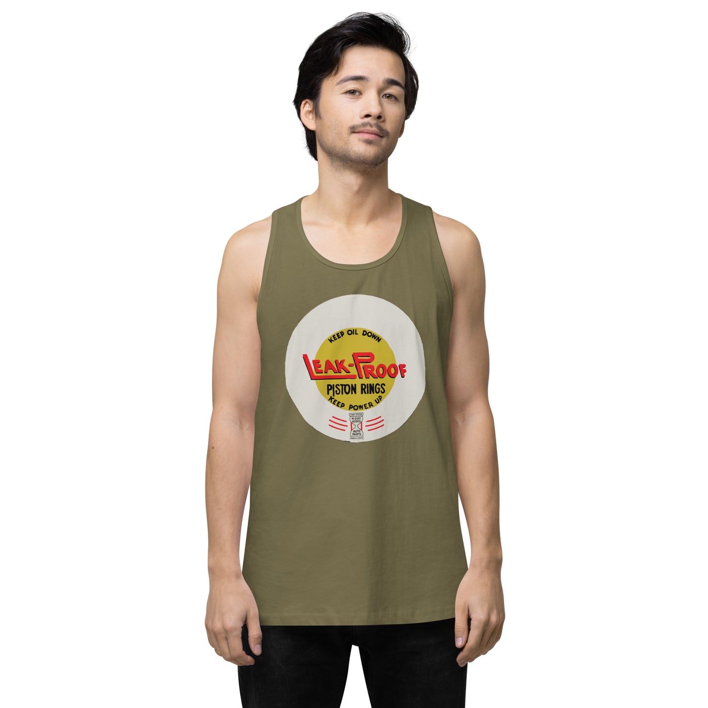 Leak-proof Vintage Oil Can Patina Style premium tank top