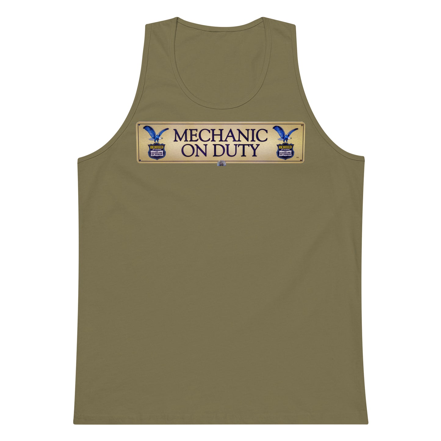 Retro Mechanic On Duty Sign Men’s premium tank top