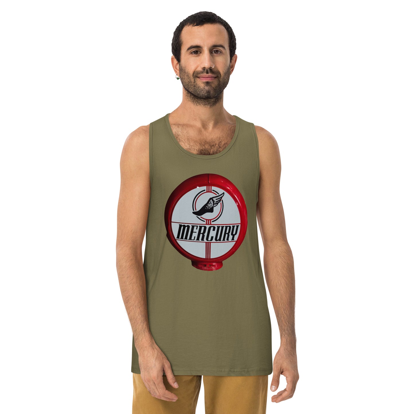 Retro Mercury Gas Globe Style Men’s premium tank top