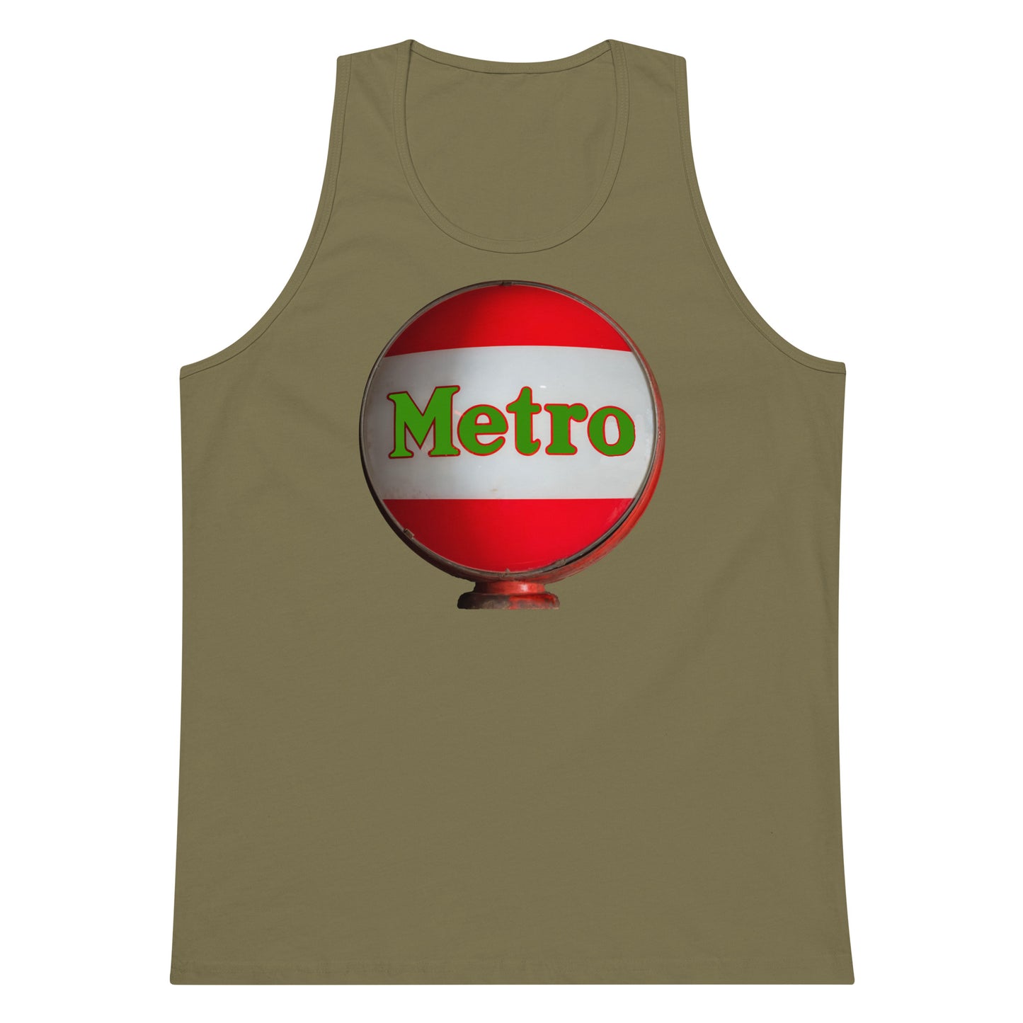 Retro Metro Globe Style Men’s premium tank top