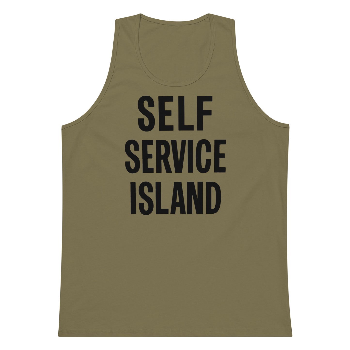 Self Service Island Design Men’s premium tank top