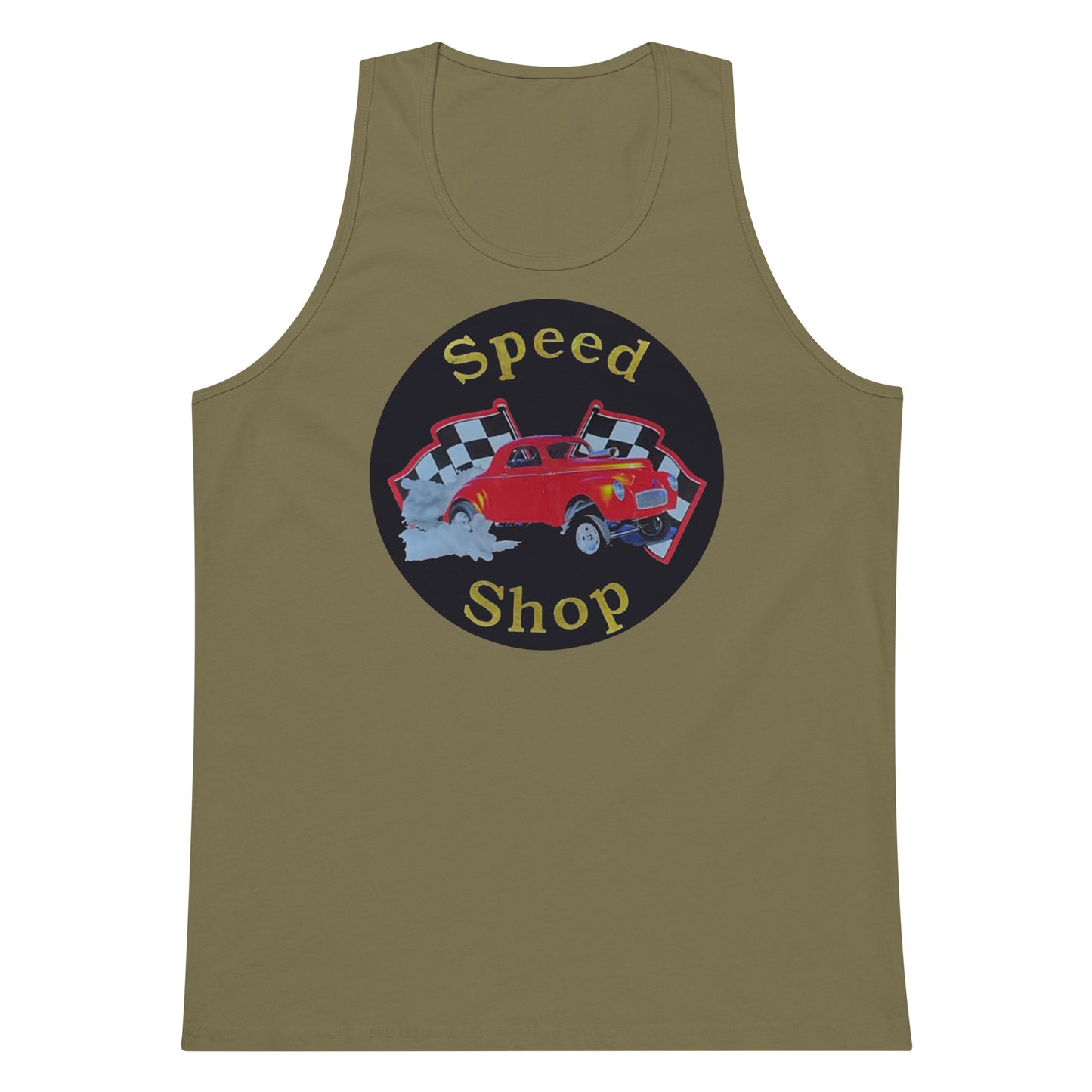 Retro Speed Shop Tin Style Men’s premium tank top