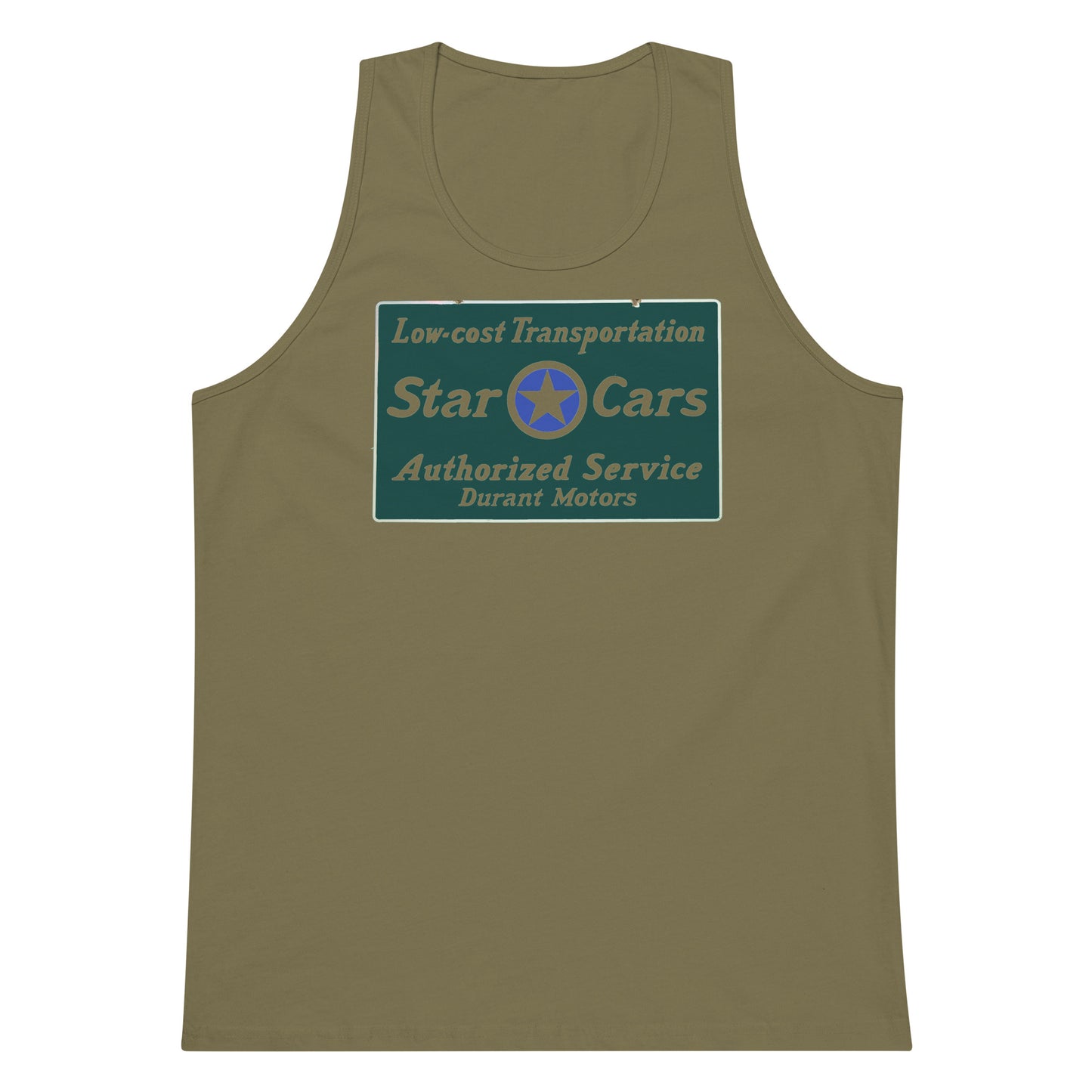 Retro Star Cars Porcelin Style Painted Men’s premium tank top