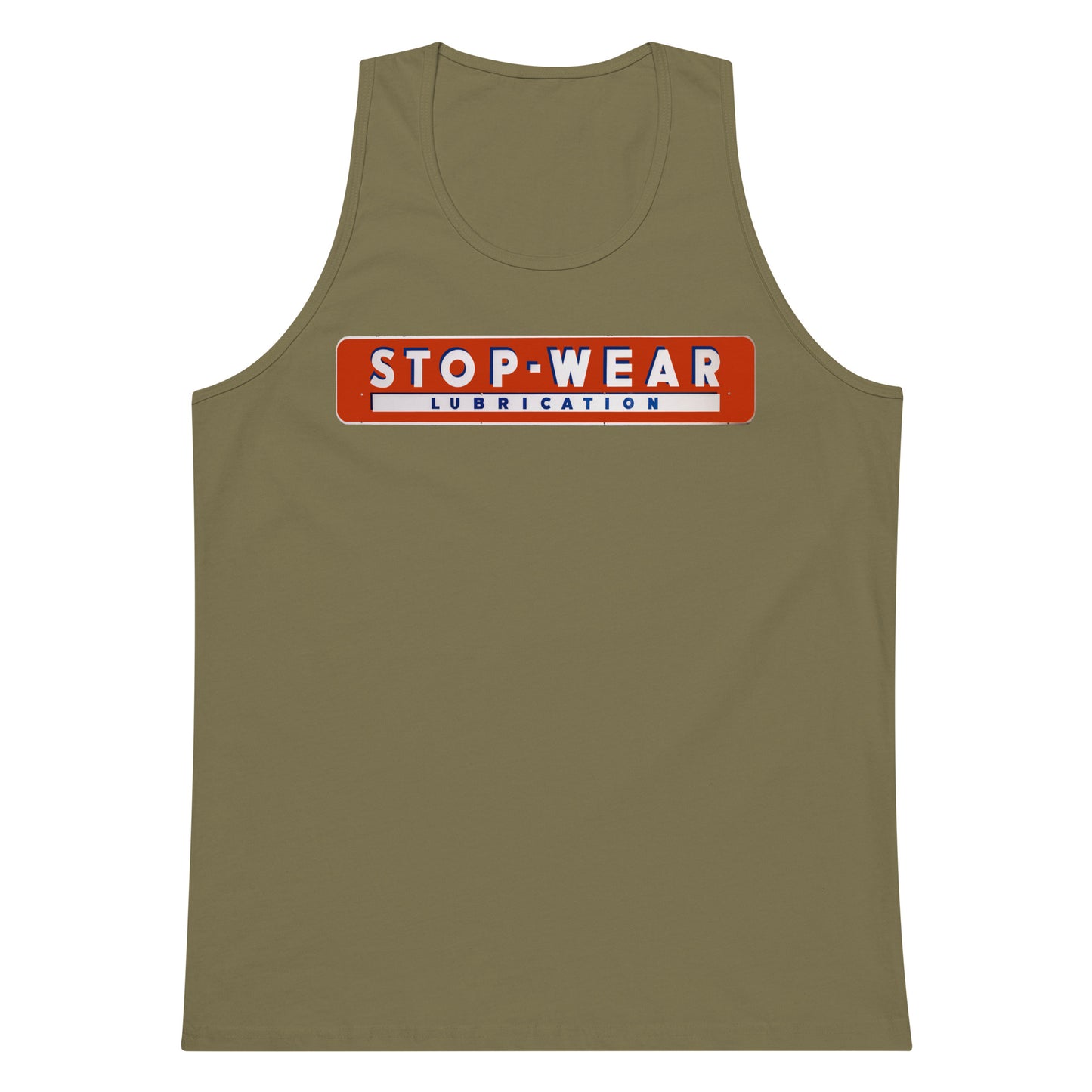 Retro Stop Wear Lube Painted Sign Men’s premium tank top