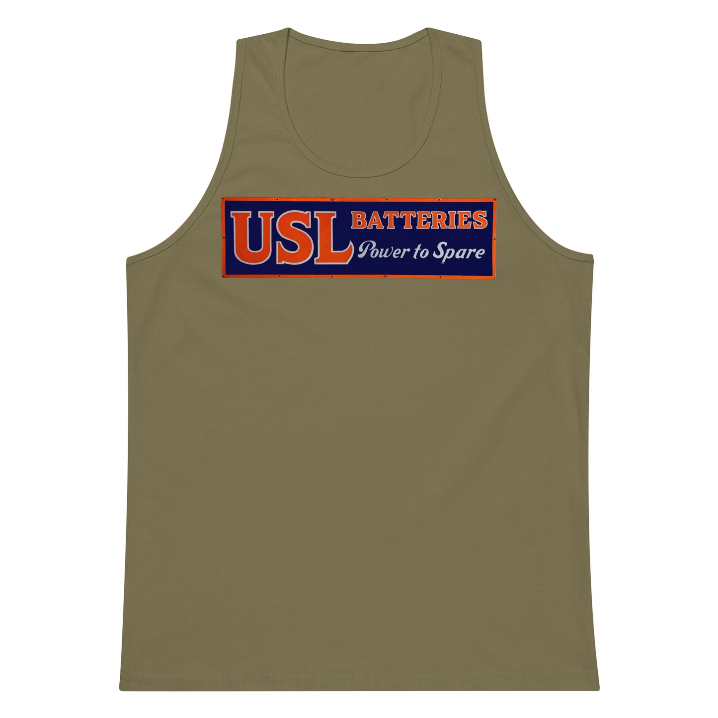 Retro USL Battery Tin Style Men’s premium tank top