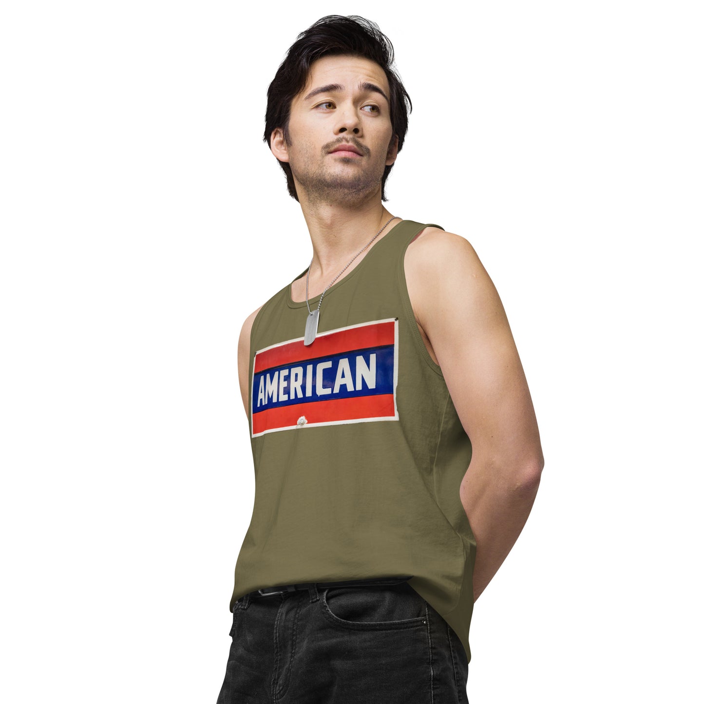 American Sign Porcelain Vintage Style Men’s premium tank top