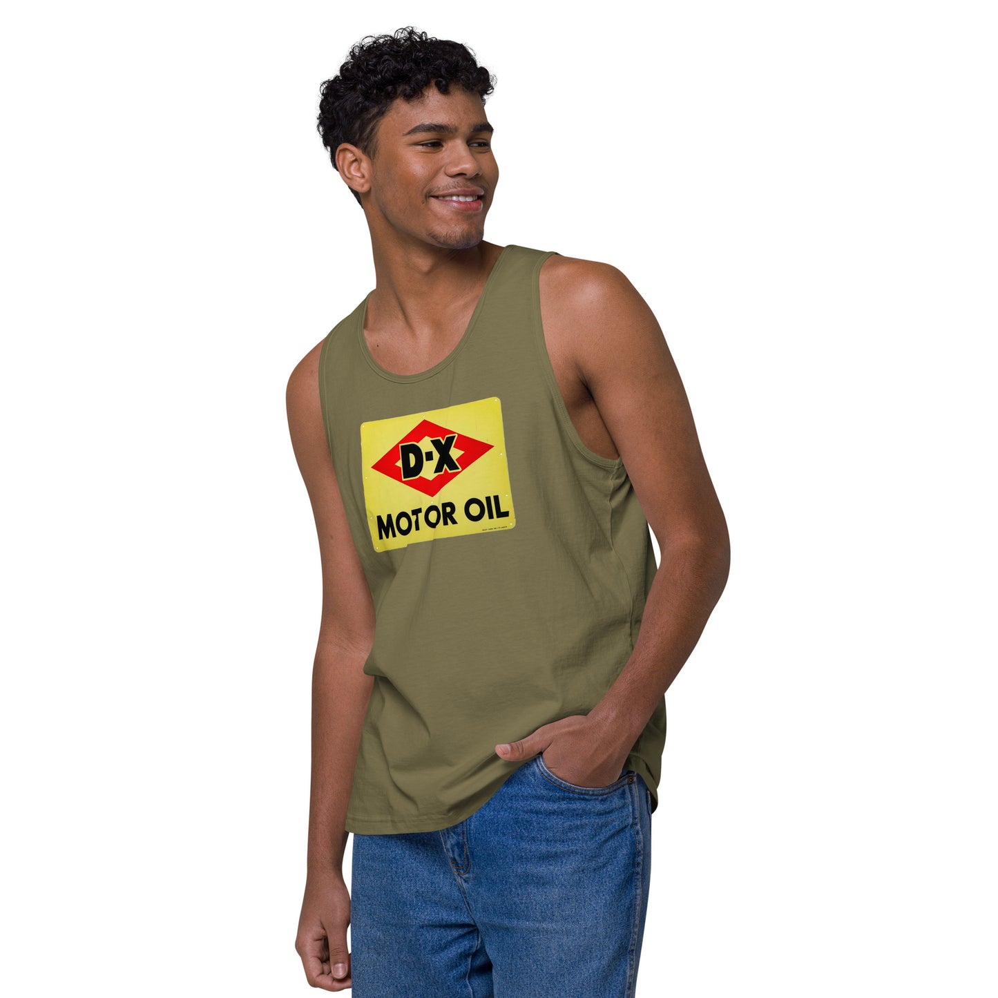 DX Oil Vintage Sign Style Men’s premium tank top