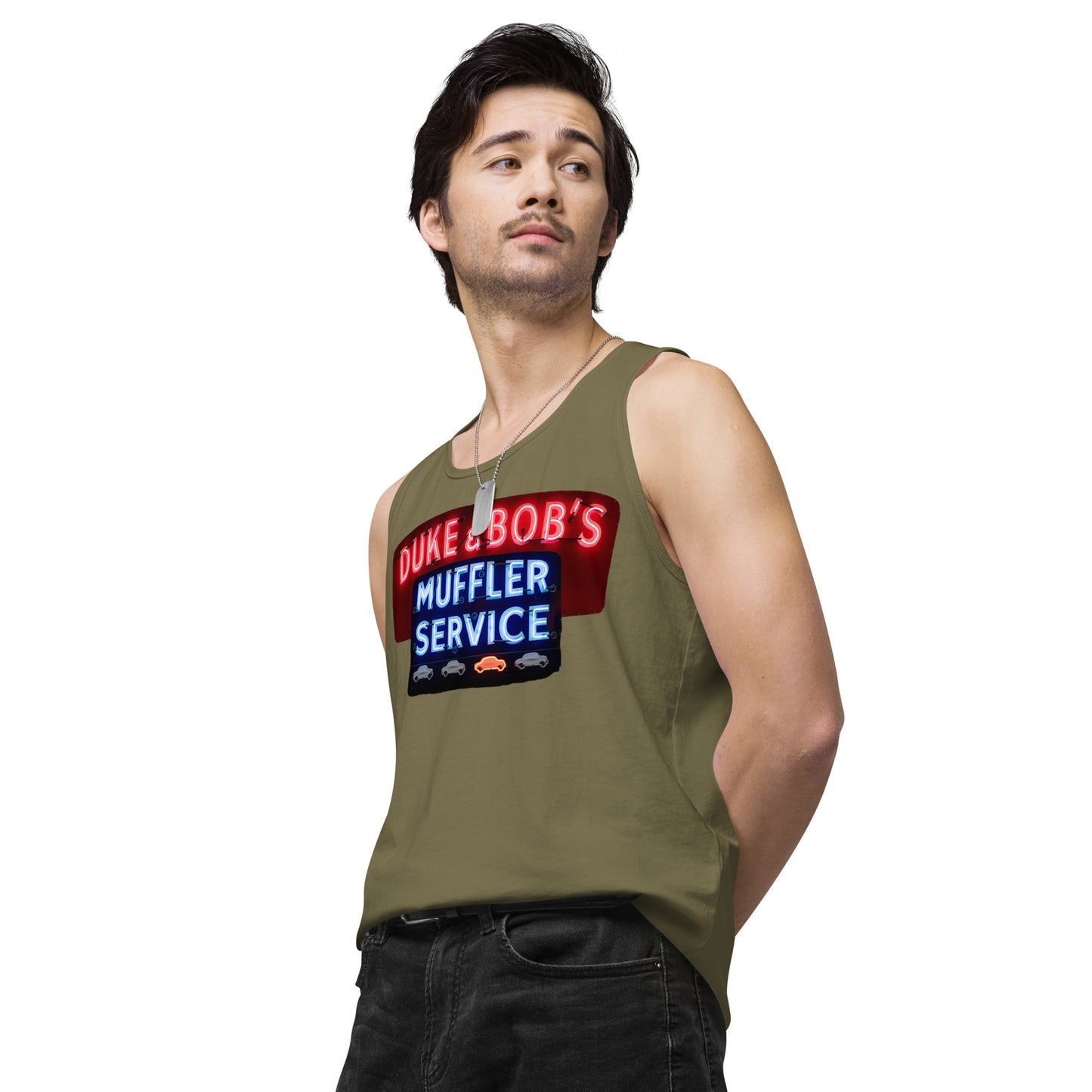 Duke + Bob Retro Neon Style Men’s premium tank top