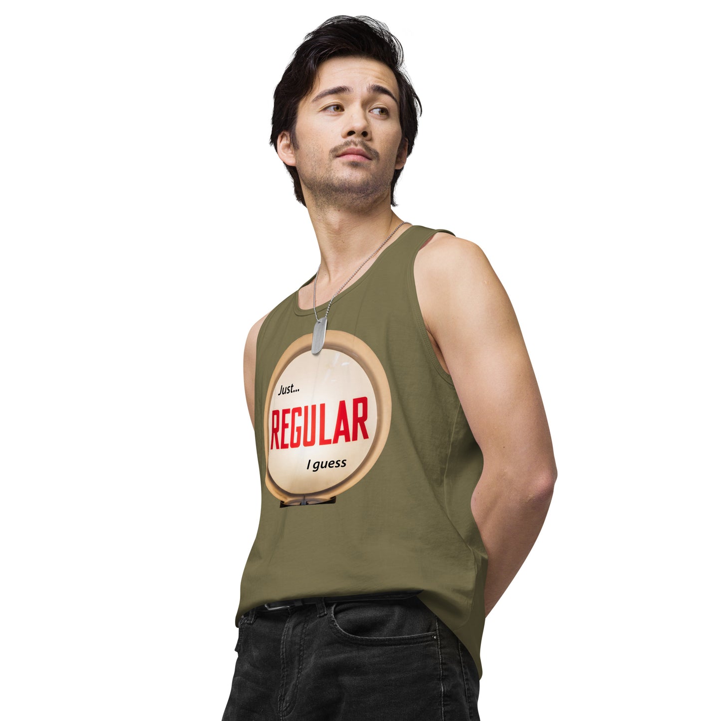 Retro Gas Globe Style Regular Men’s premium tank top