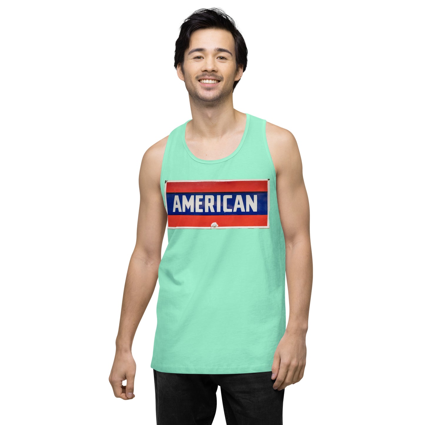 American Sign Porcelain Vintage Style Men’s premium tank top