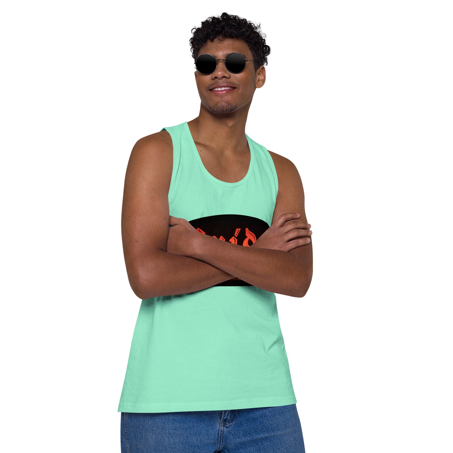 Vintage Battery Sign Men’s premium tank top