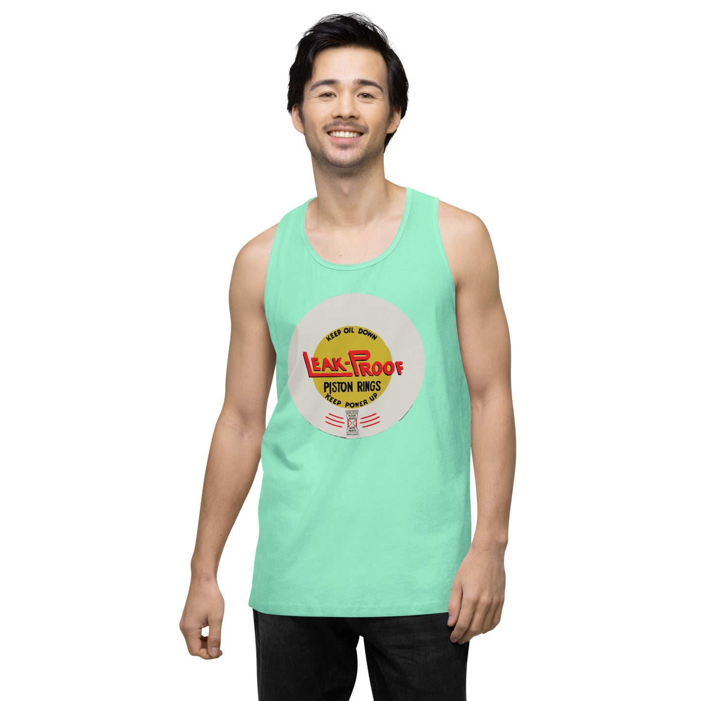 Leak-proof Vintage Oil Can Patina Style premium tank top