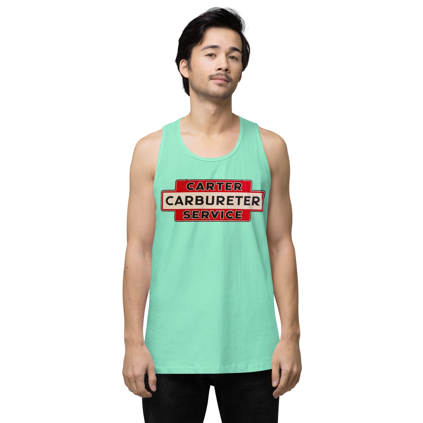 Carter Carbs Tin Style Shop Sign Men’s premium tank top