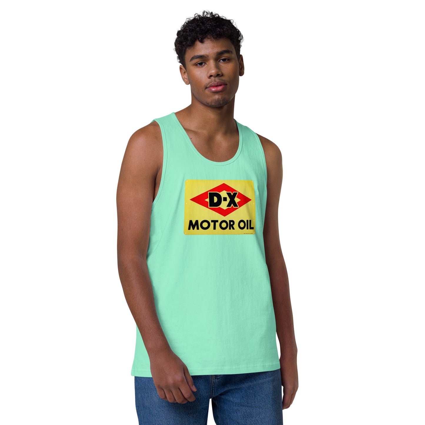 DX Oil Vintage Sign Style Men’s premium tank top