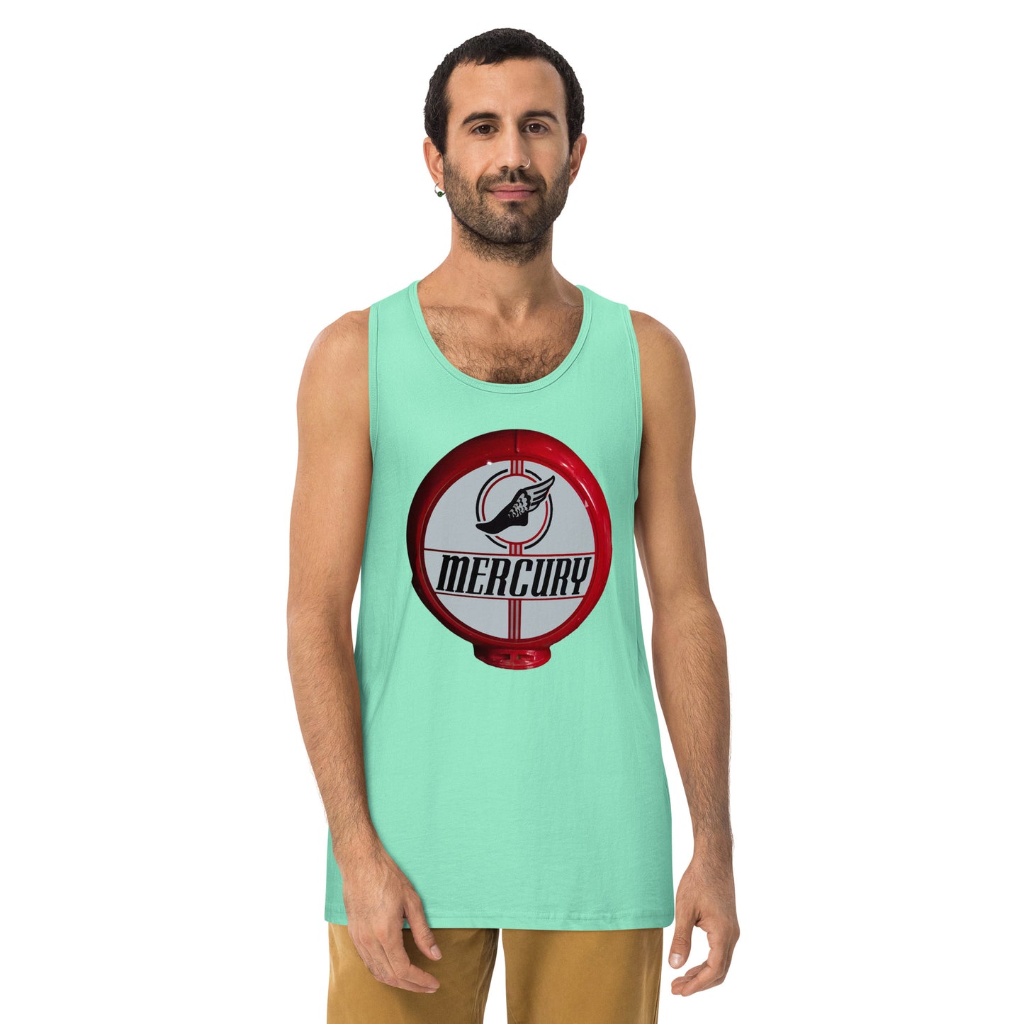 Retro Mercury Gas Globe Style Men’s premium tank top