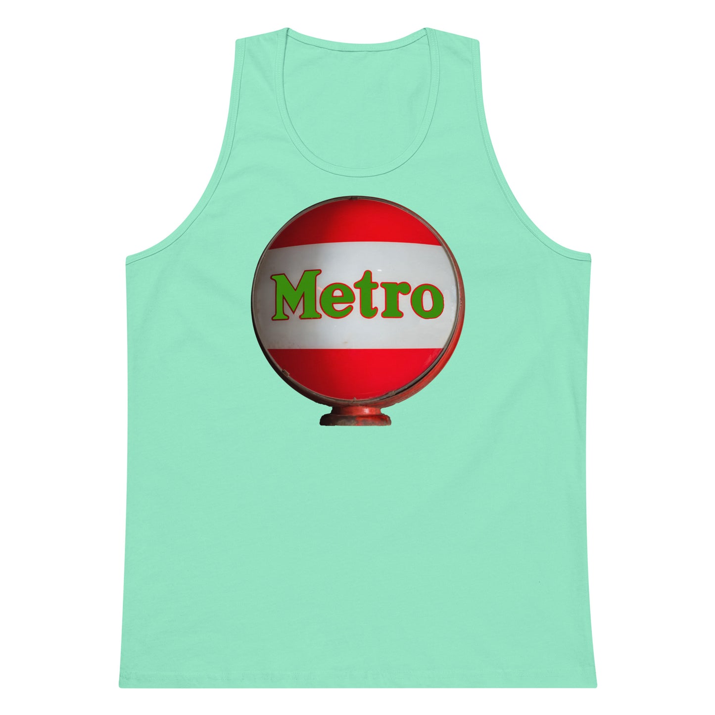 Retro Metro Globe Style Men’s premium tank top