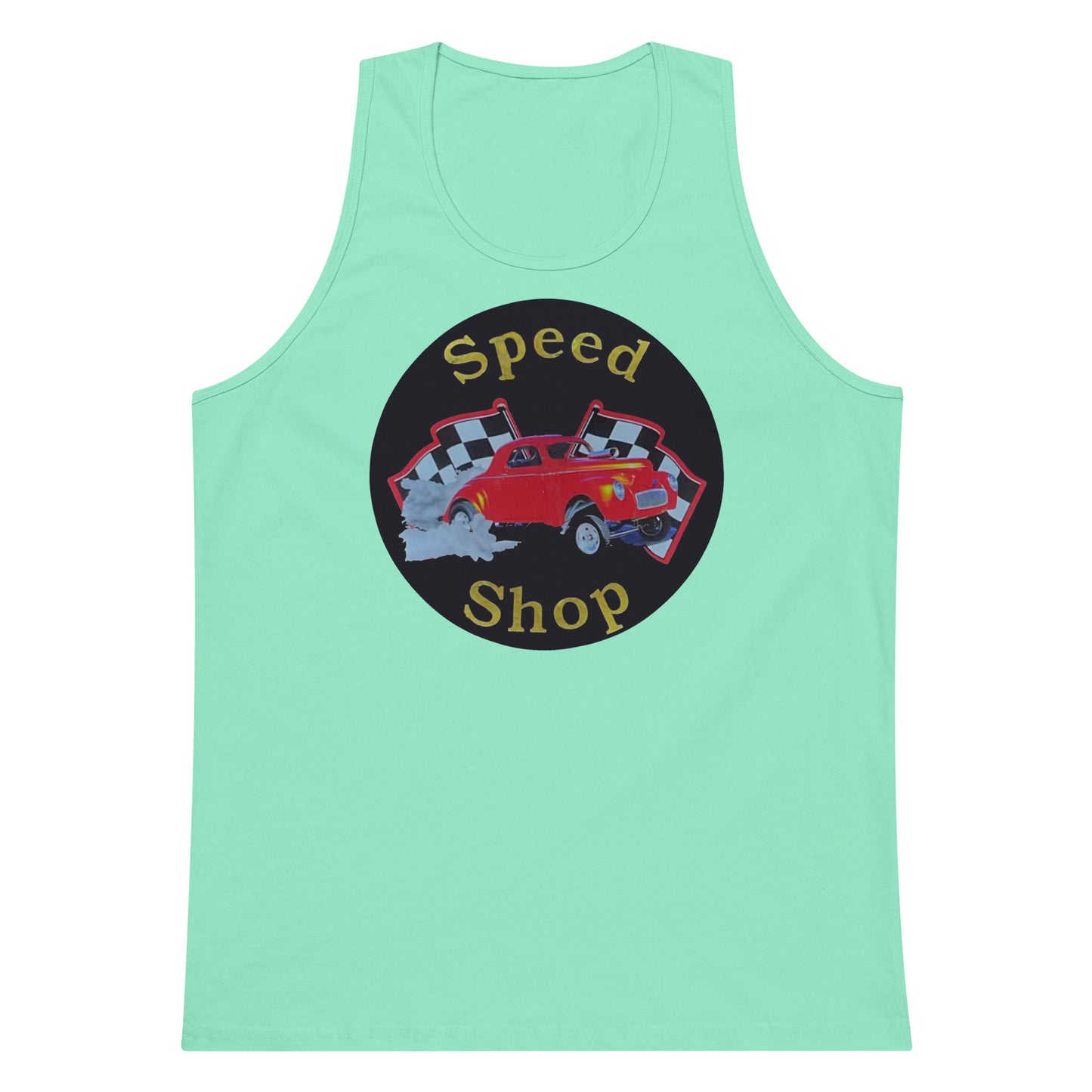 Retro Speed Shop Tin Style Men’s premium tank top