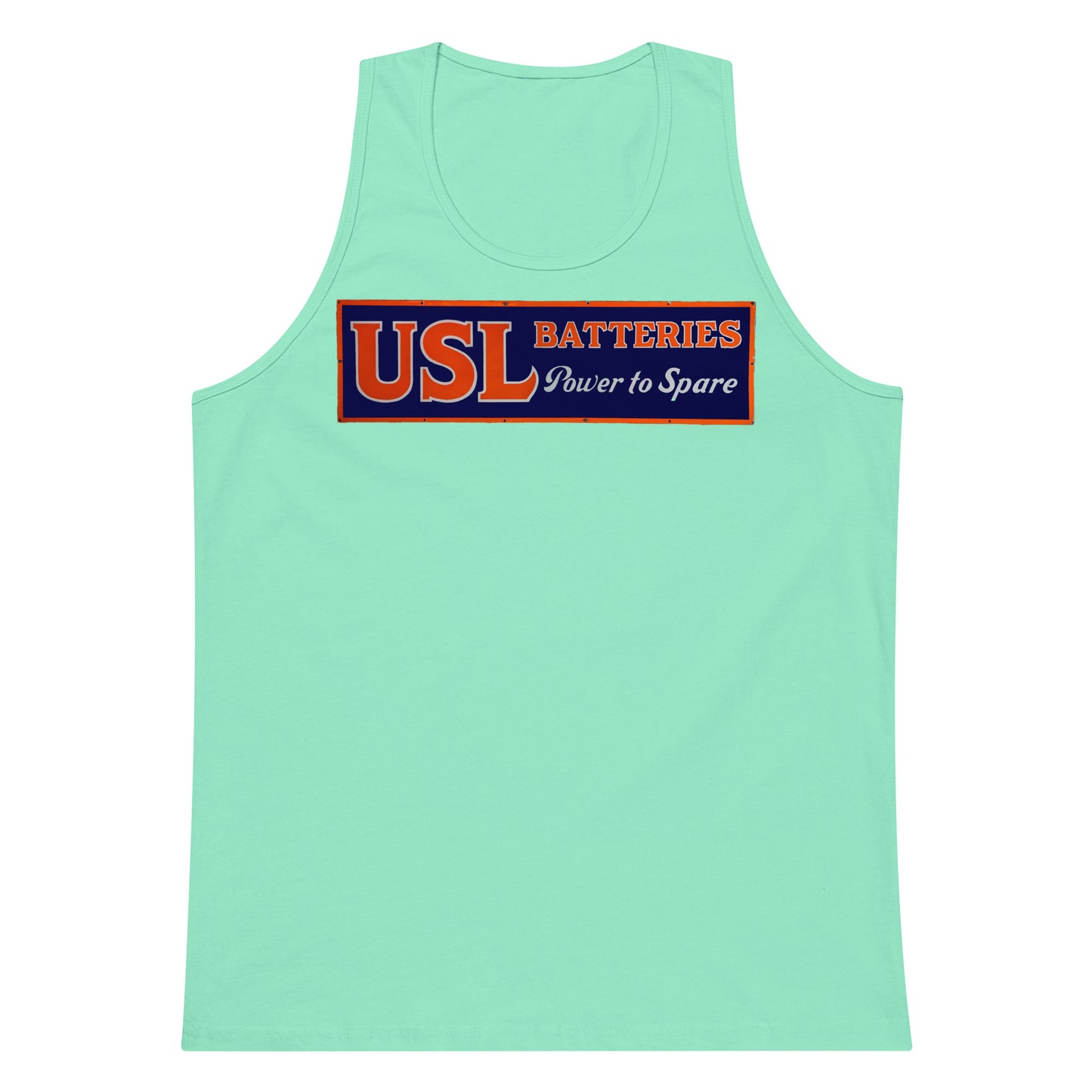 Retro USL Battery Tin Style Men’s premium tank top