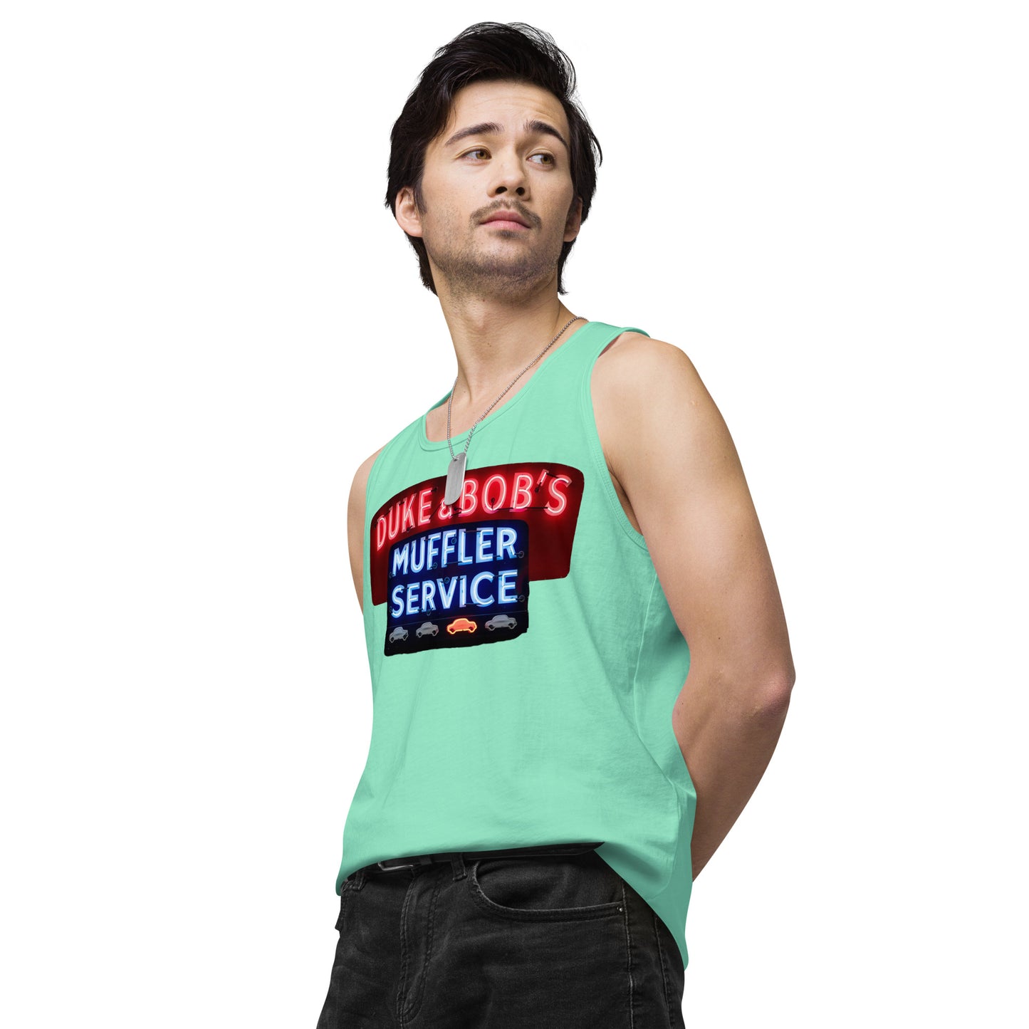 Duke + Bob Retro Neon Style Men’s premium tank top