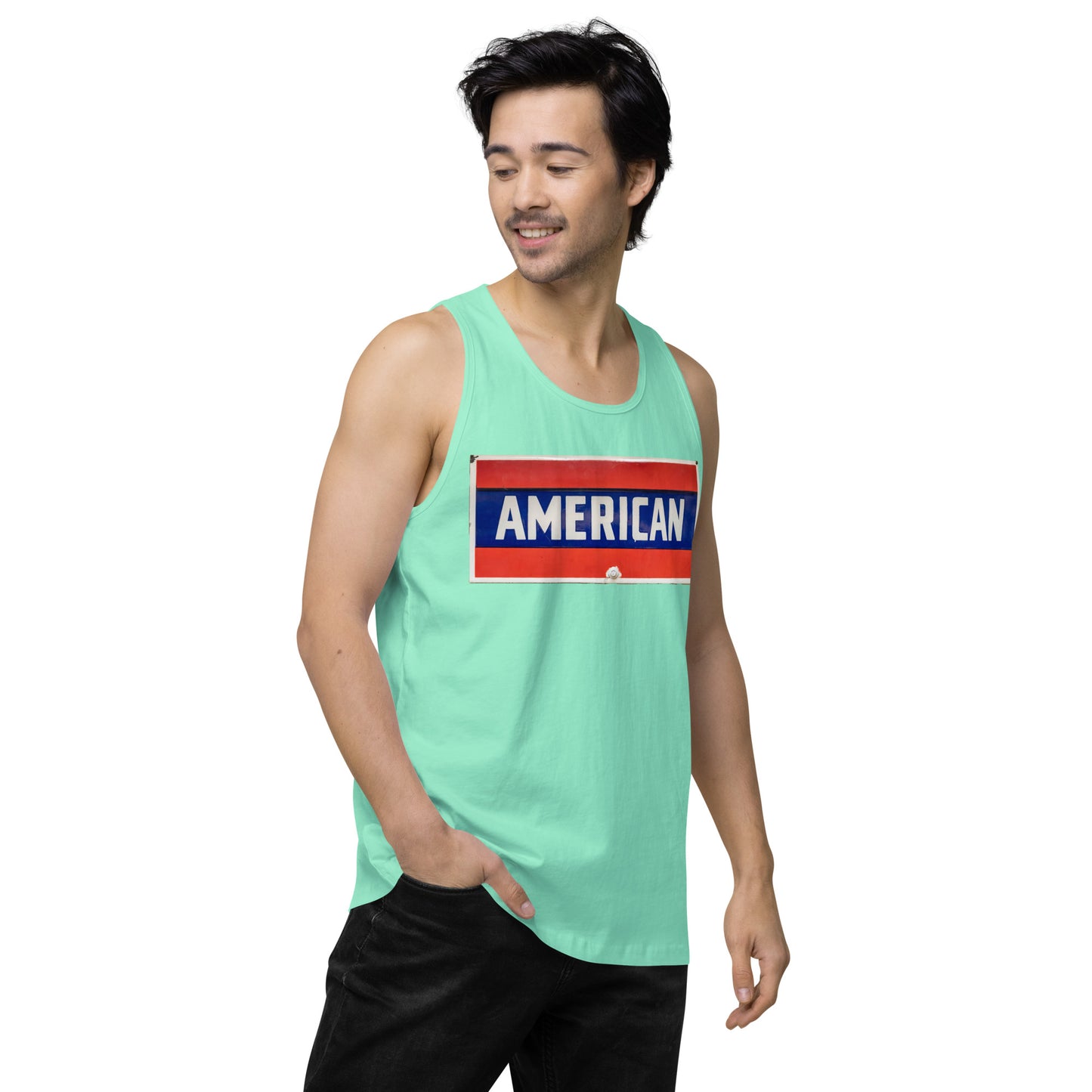 American Sign Porcelain Vintage Style Men’s premium tank top