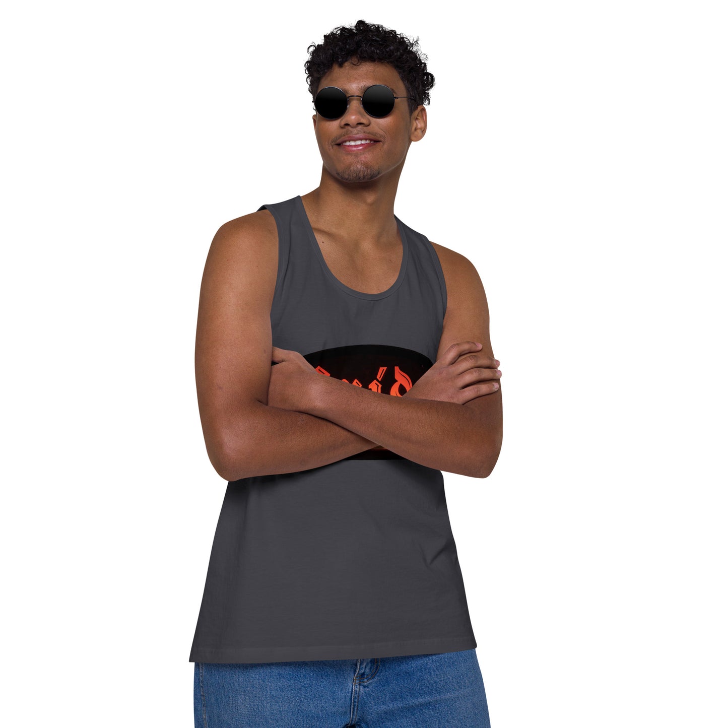 Vintage Battery Sign Men’s premium tank top