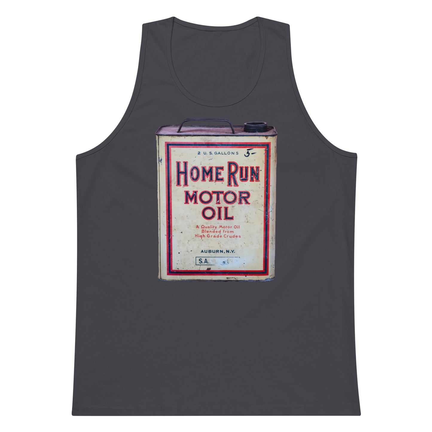 Vintage Home Run Oil Can Men’s premium tank top