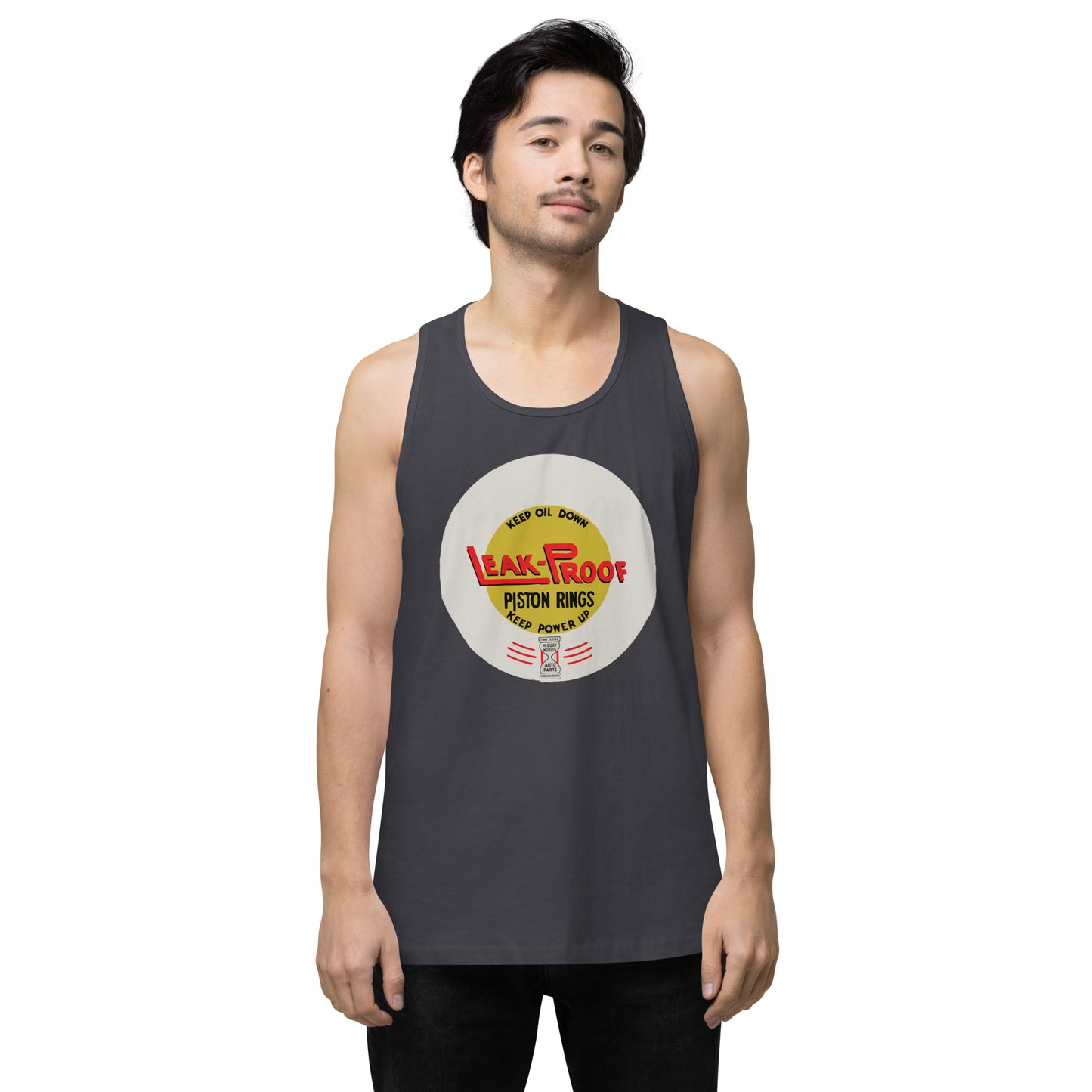 Leak-proof Vintage Oil Can Patina Style premium tank top