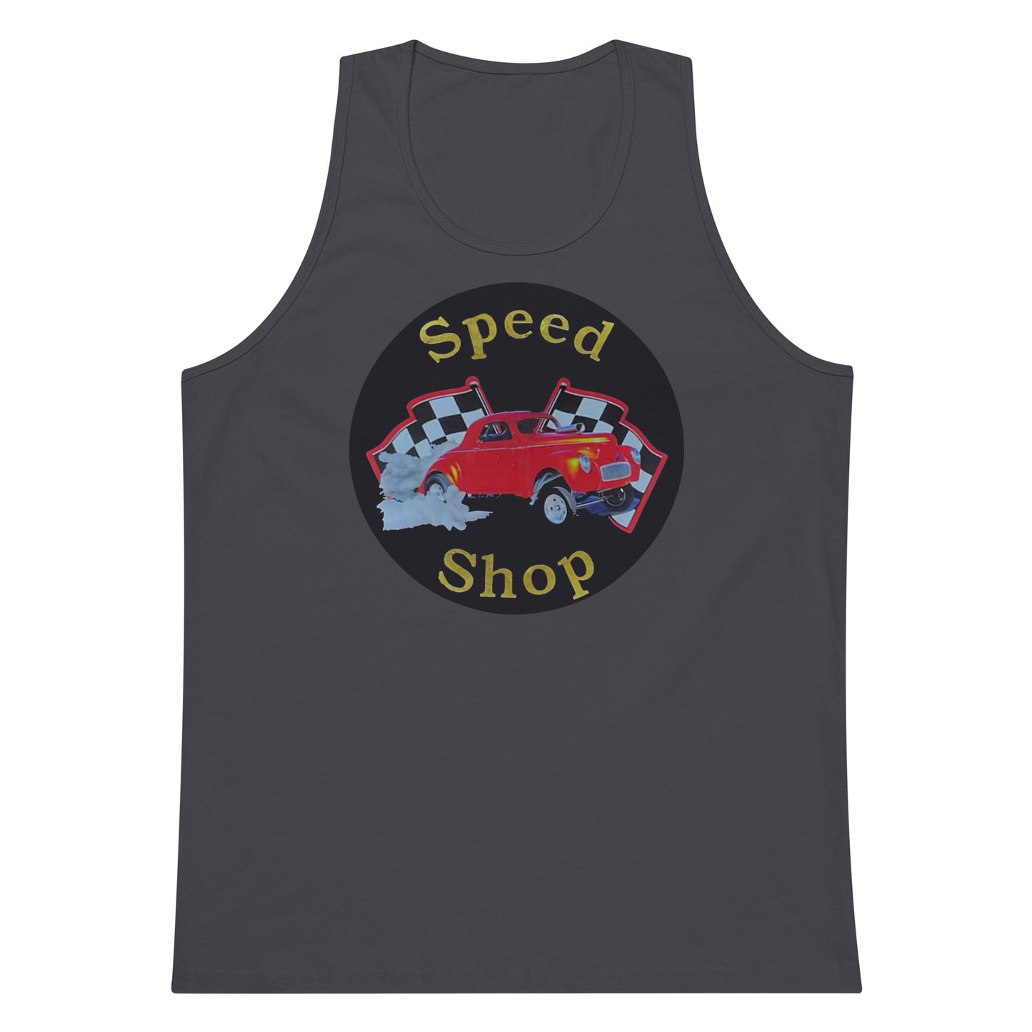 Retro Speed Shop Tin Style Men’s premium tank top