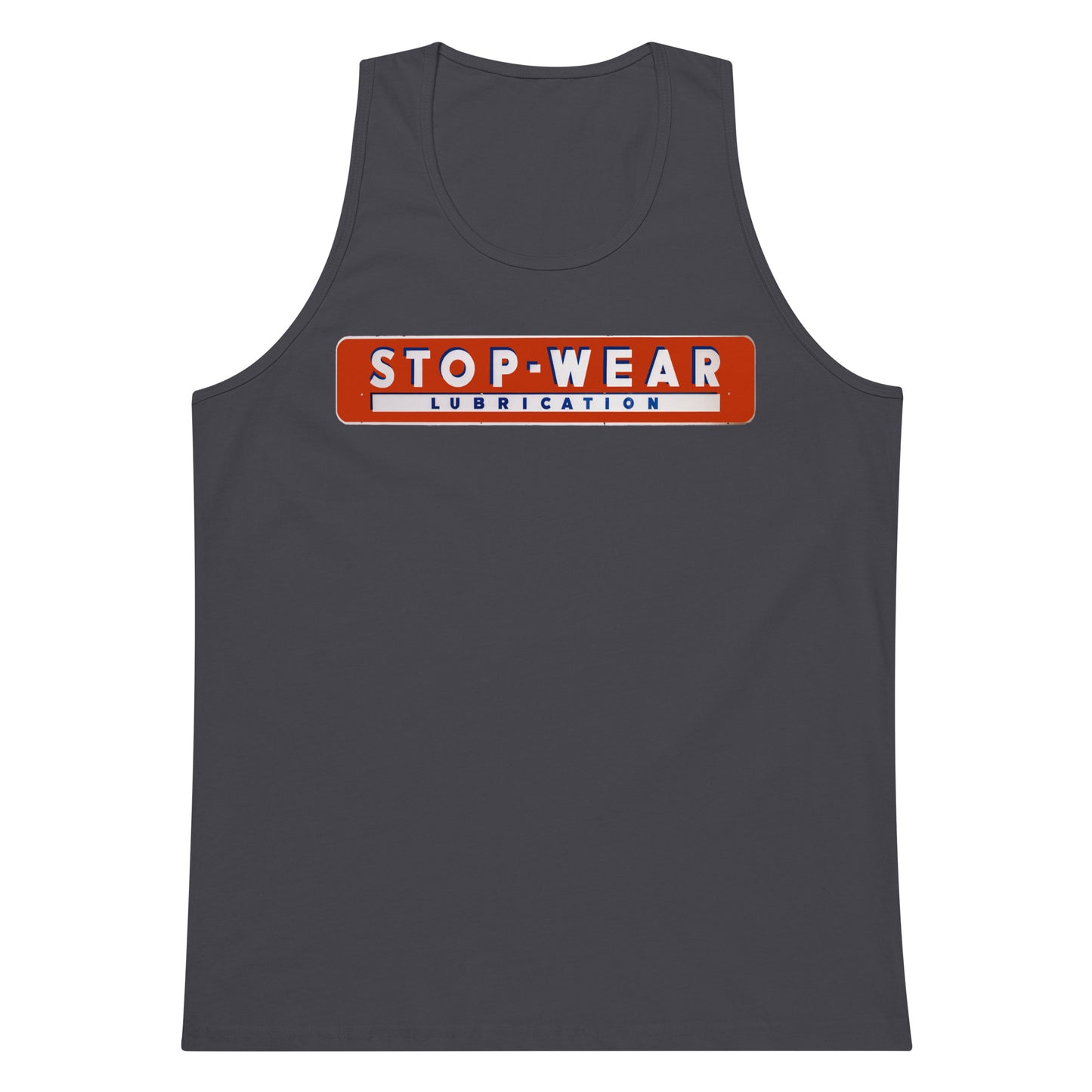 Retro Stop Wear Lube Painted Sign Men’s premium tank top