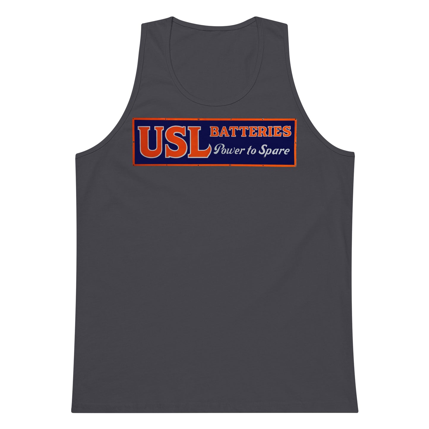 Retro USL Battery Tin Style Men’s premium tank top