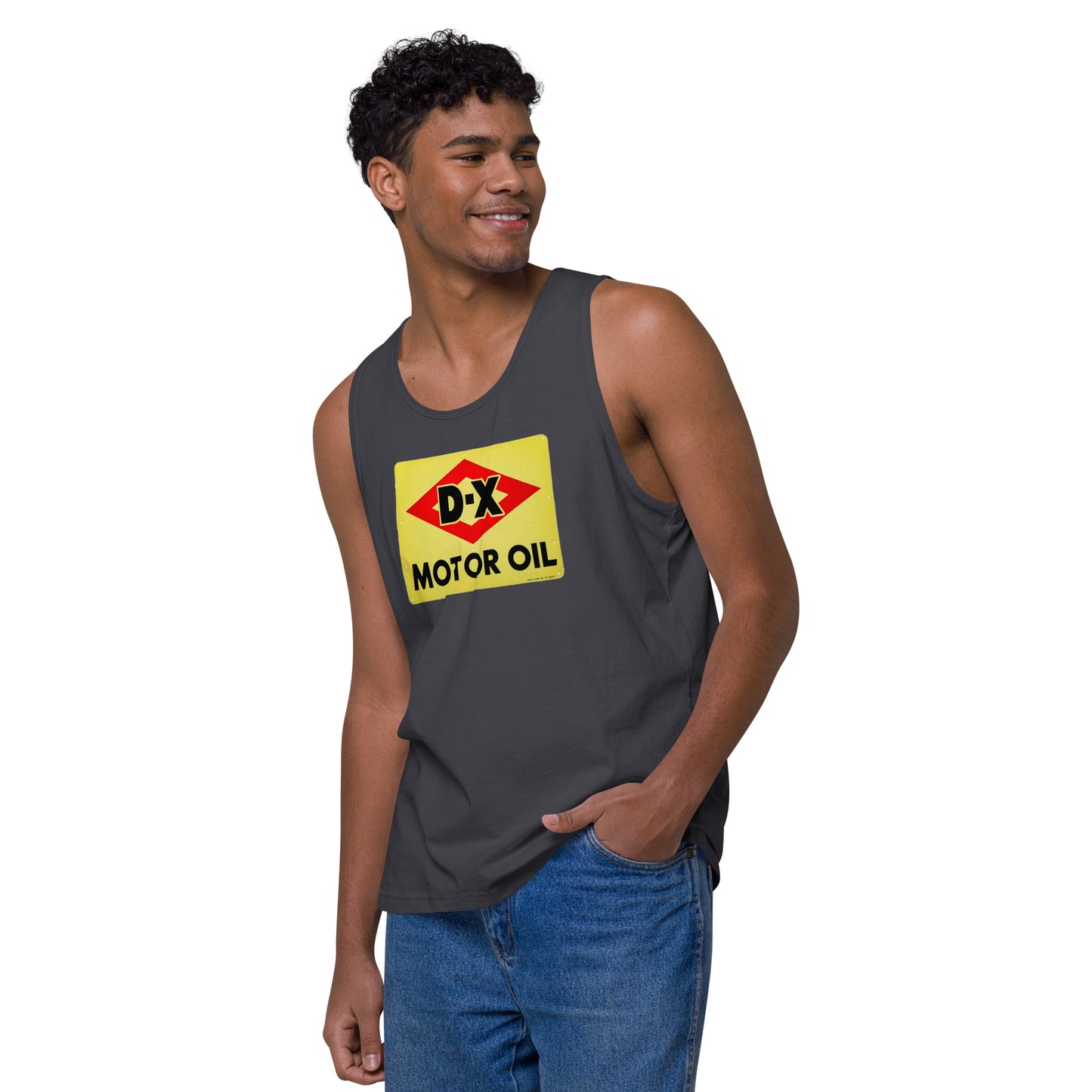 DX Oil Vintage Sign Style Men’s premium tank top