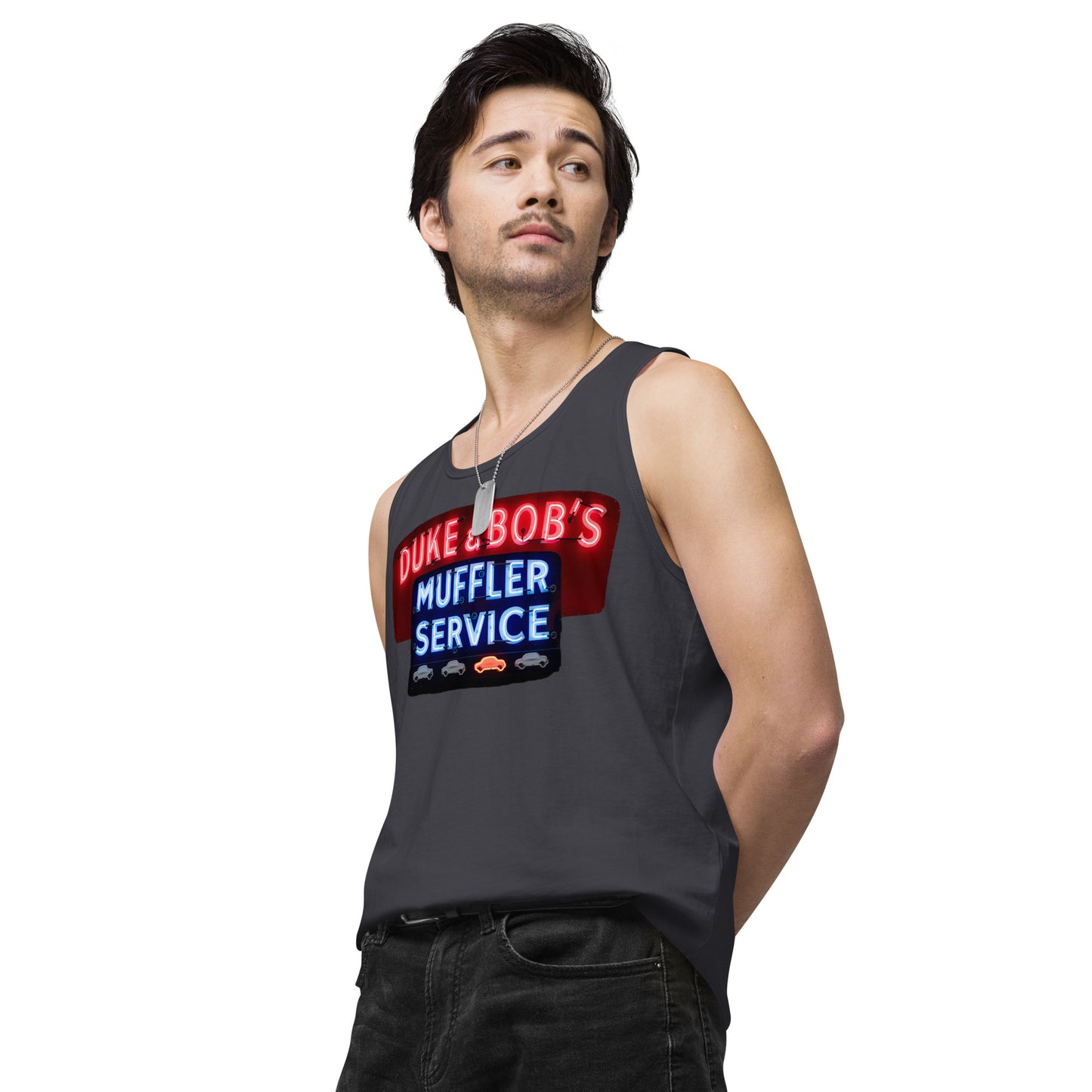 Duke + Bob Retro Neon Style Men’s premium tank top