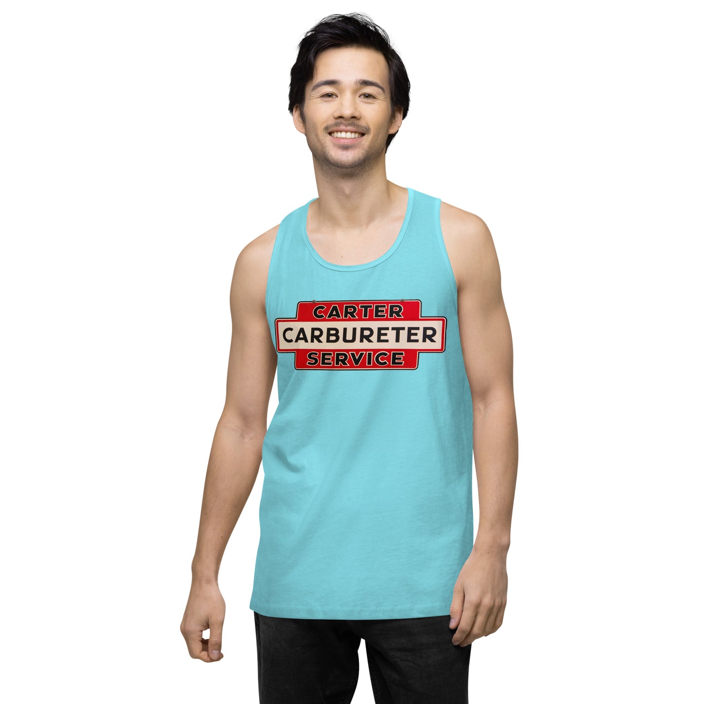 Carter Carbs Tin Style Shop Sign Men’s premium tank top